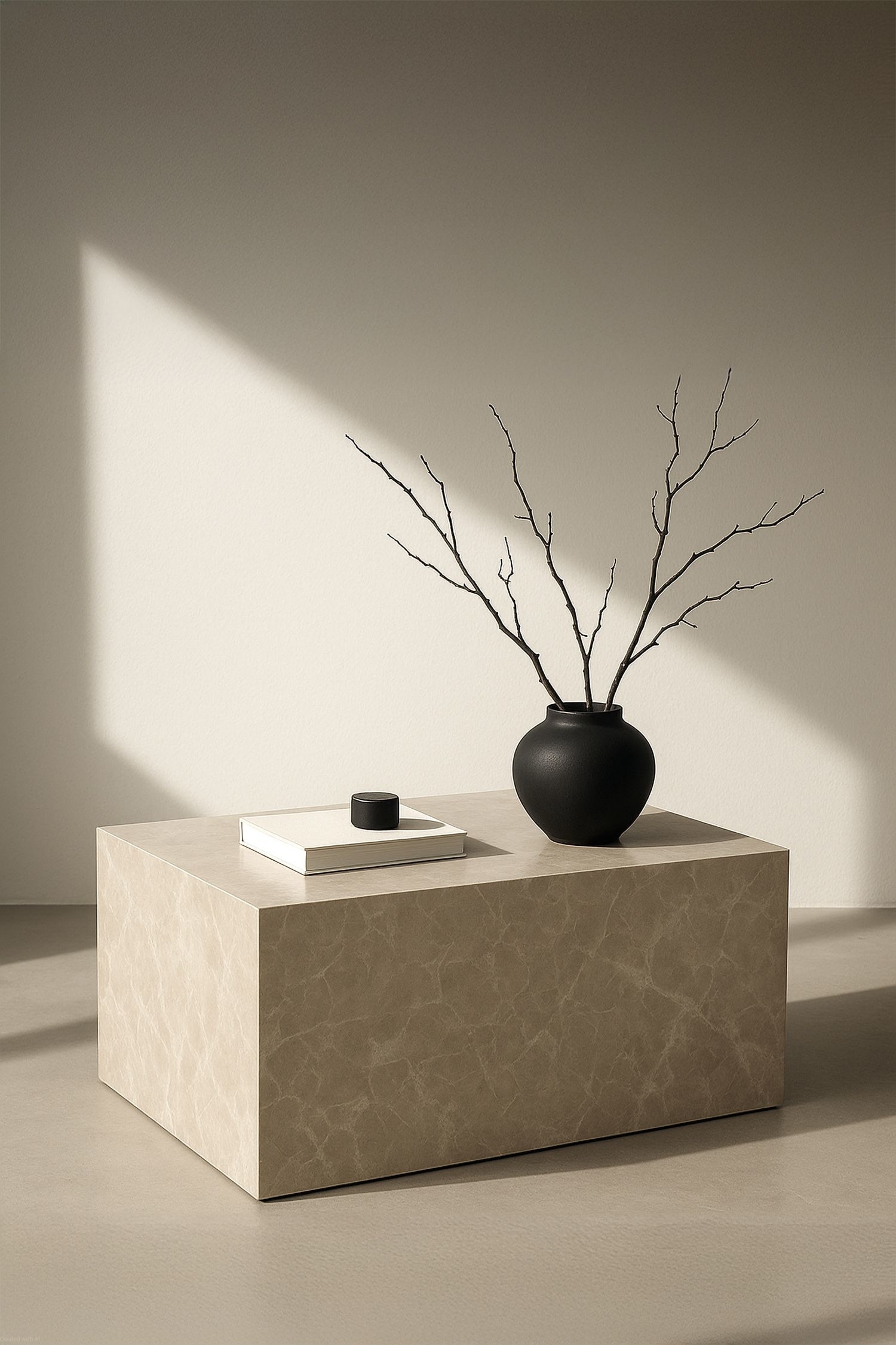 York Low Table De Canapé - Mdf, Beige