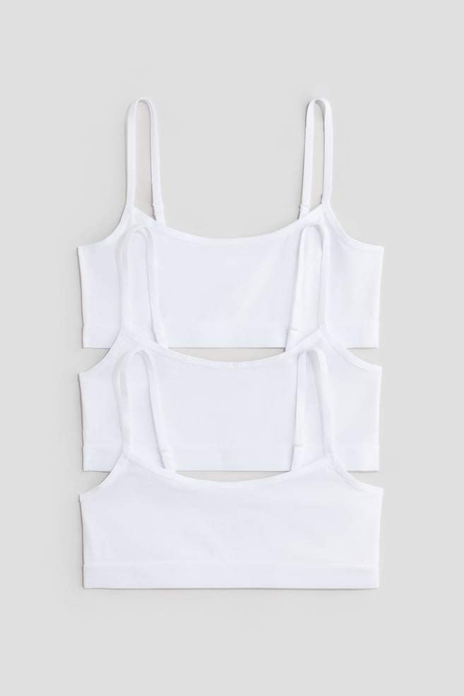 T-shirt in jersey 3 pezzi - Bianco/Nero/bianco/grigio mélange - 1