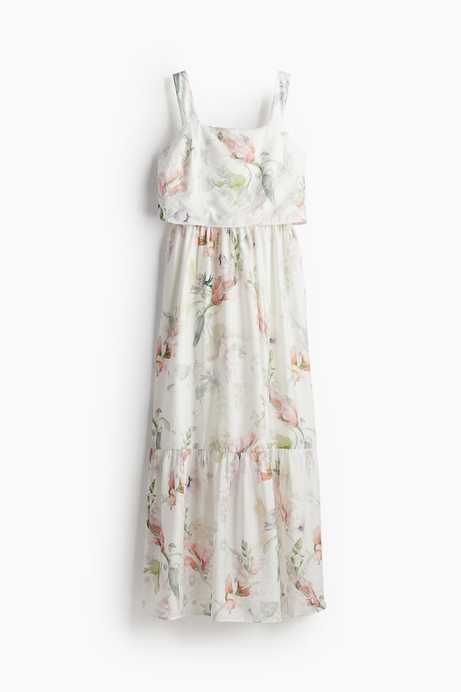MAMA Before & After nursing dress - White/Floral - 1