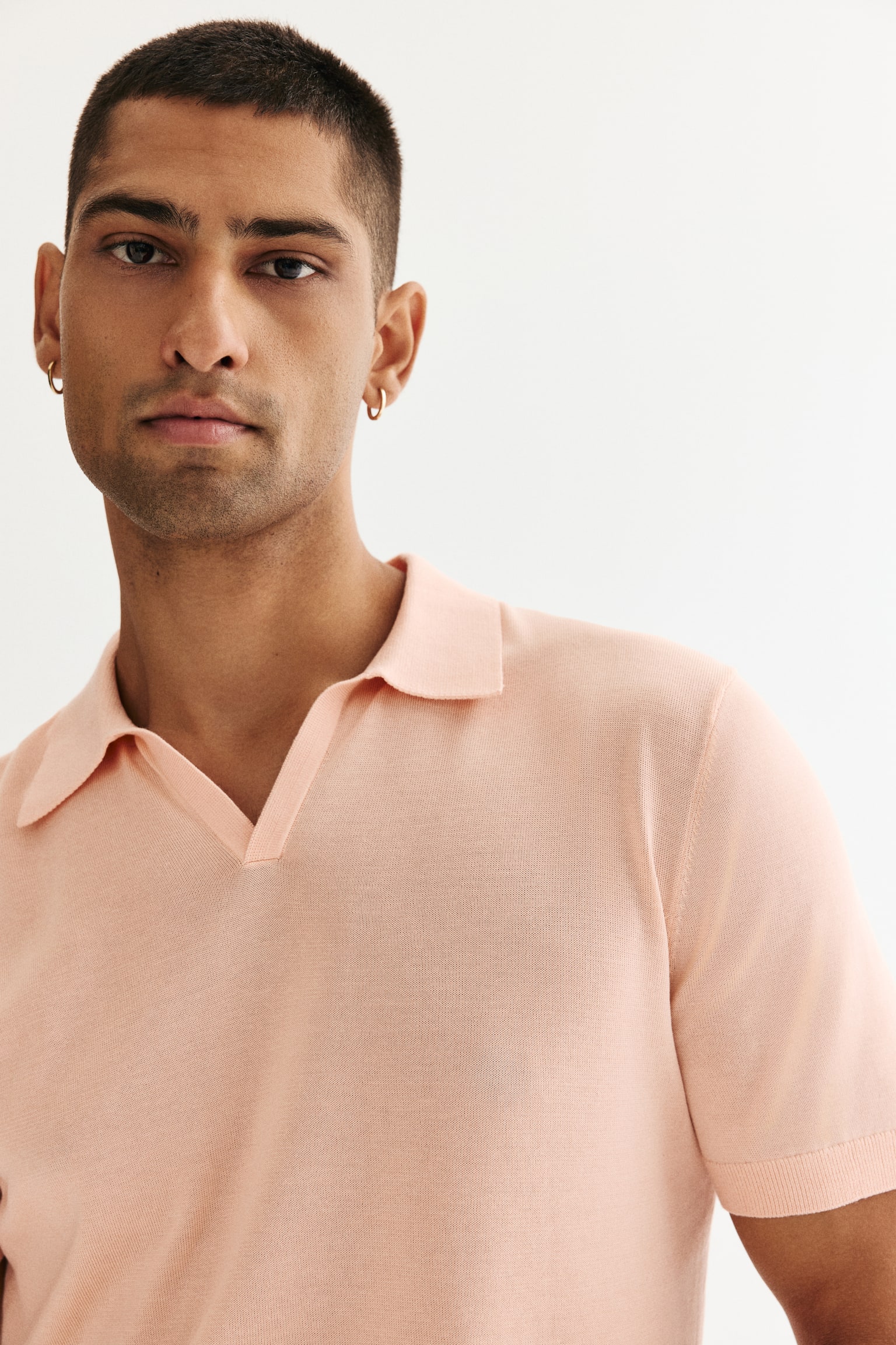 Regular Fit Lyocell-blend polo shirt - Pink/Light blue/Yellow - 6