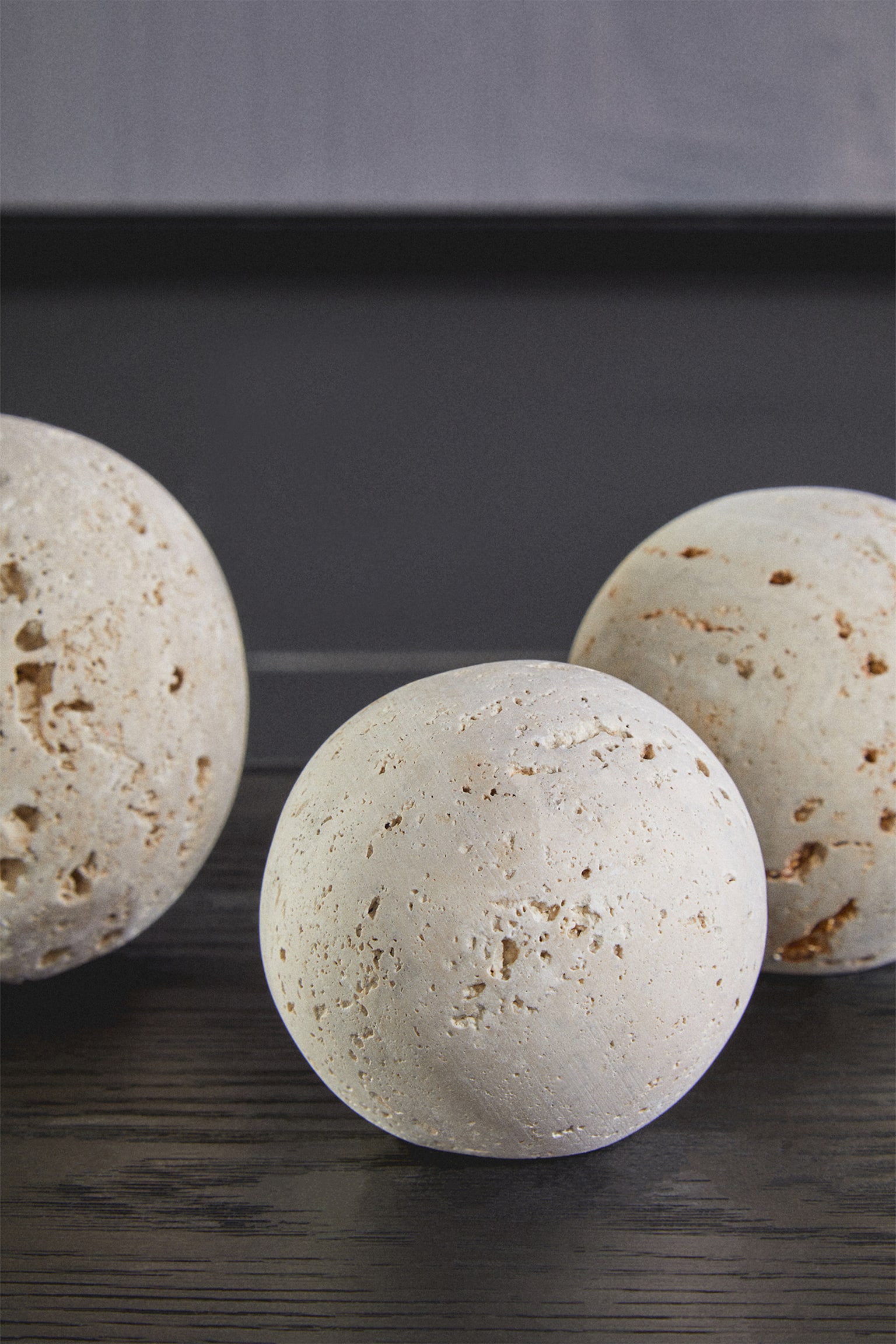 Tibor Travertine Set Of 3 Deco Balls - Natural - 5