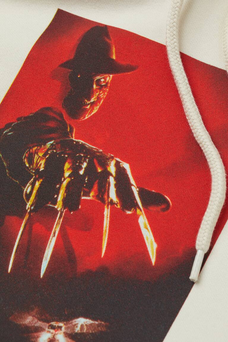 Regular Fit Hoodie Beige/Nightmare on Elm Street Men H&M GB
