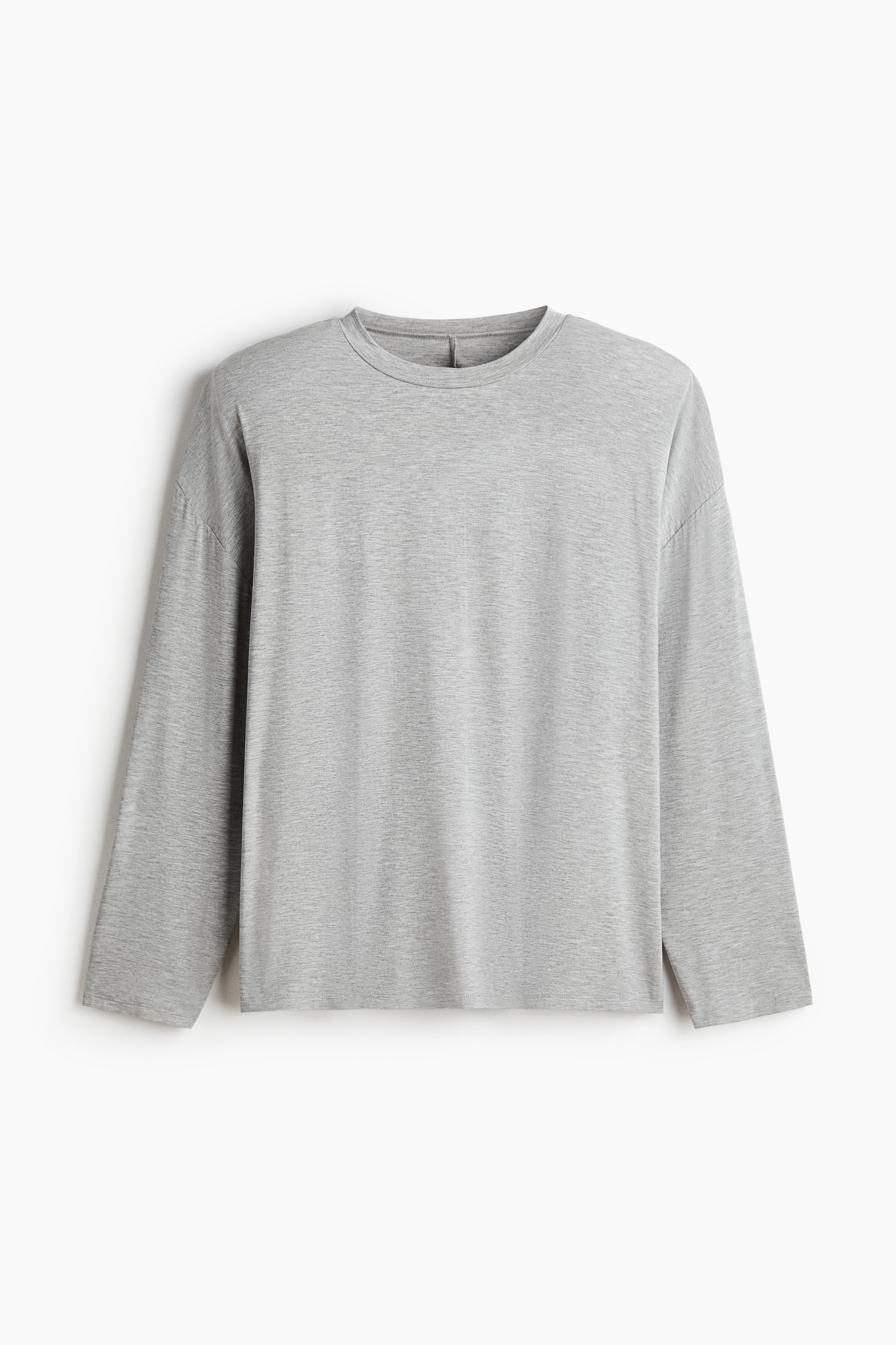 Shoulder-pad viscose top - Light grey marl