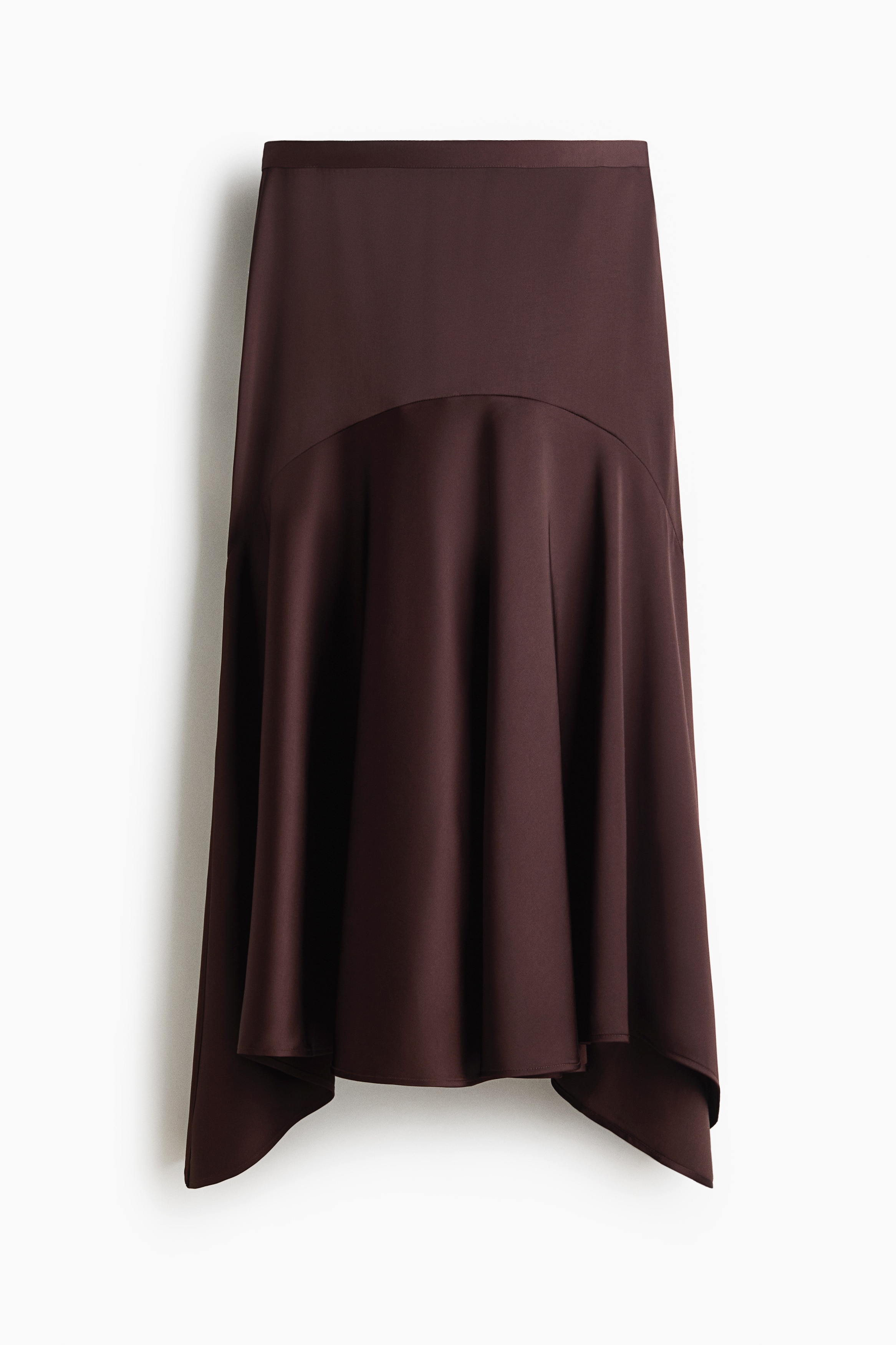 Satin Twill Skirt - Dark brown/Dark mauve