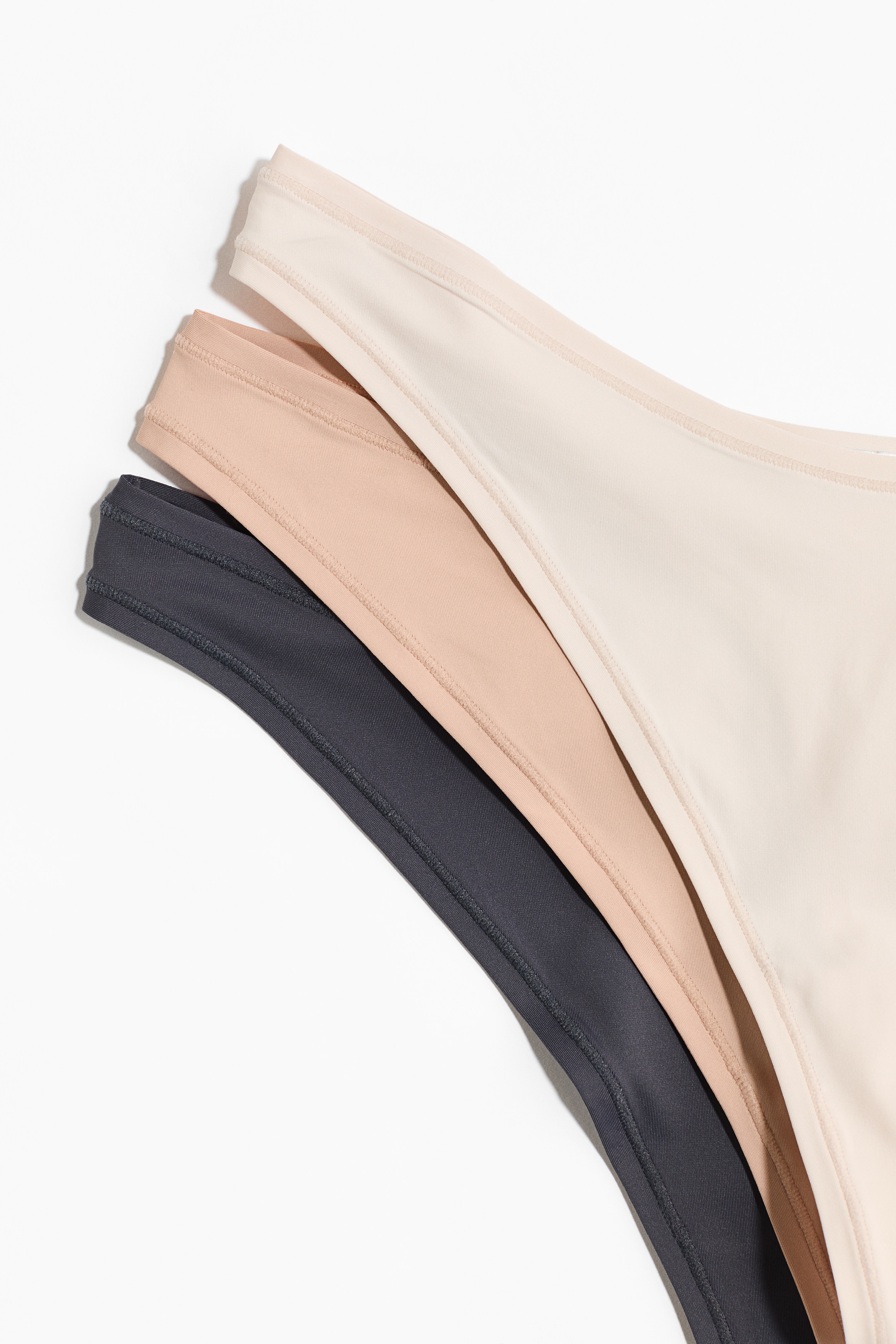 3-pack microfibre thong briefs
