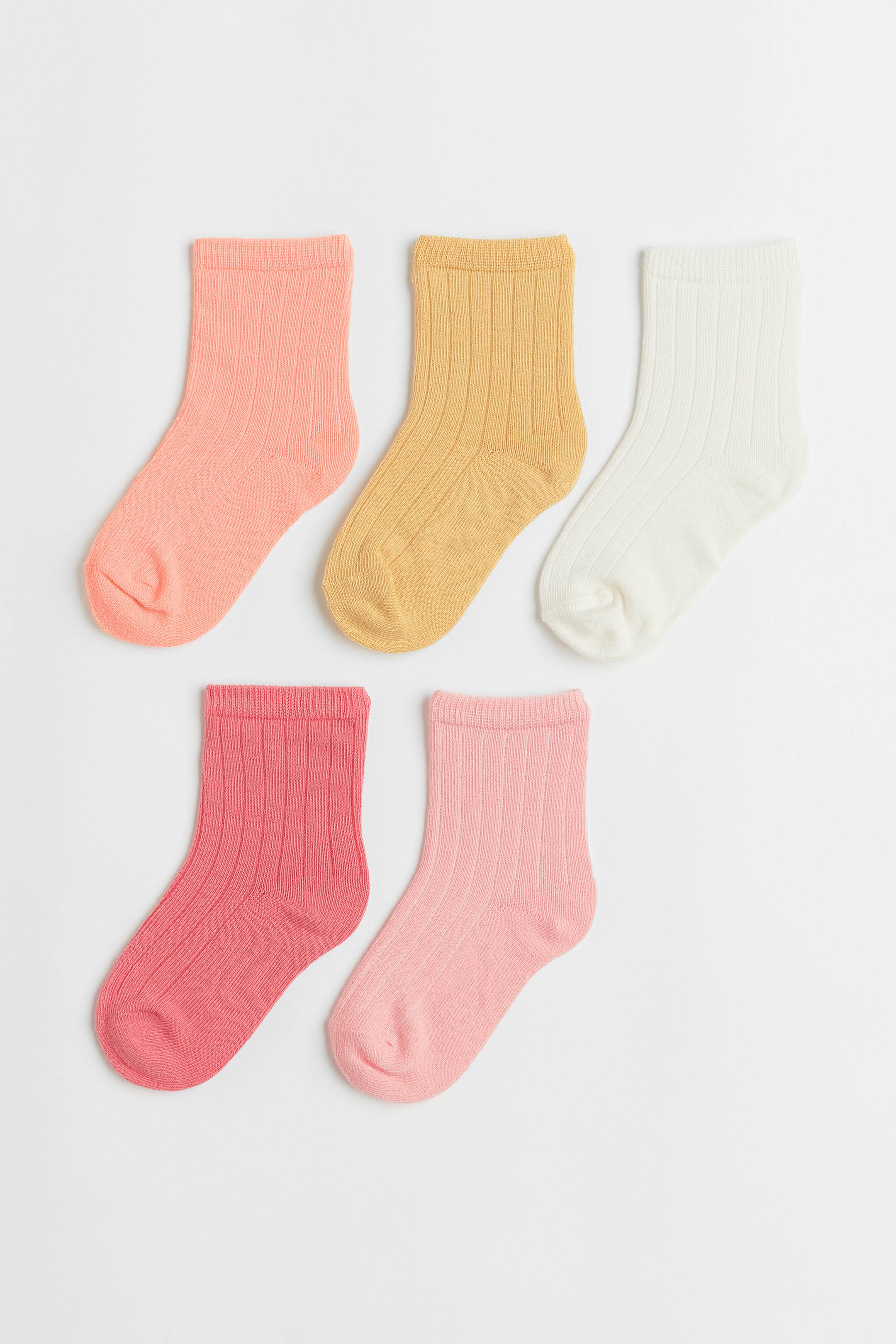 查看大圖: 5雙入襪子 - Apricot/Pink - Kids | H&M 1