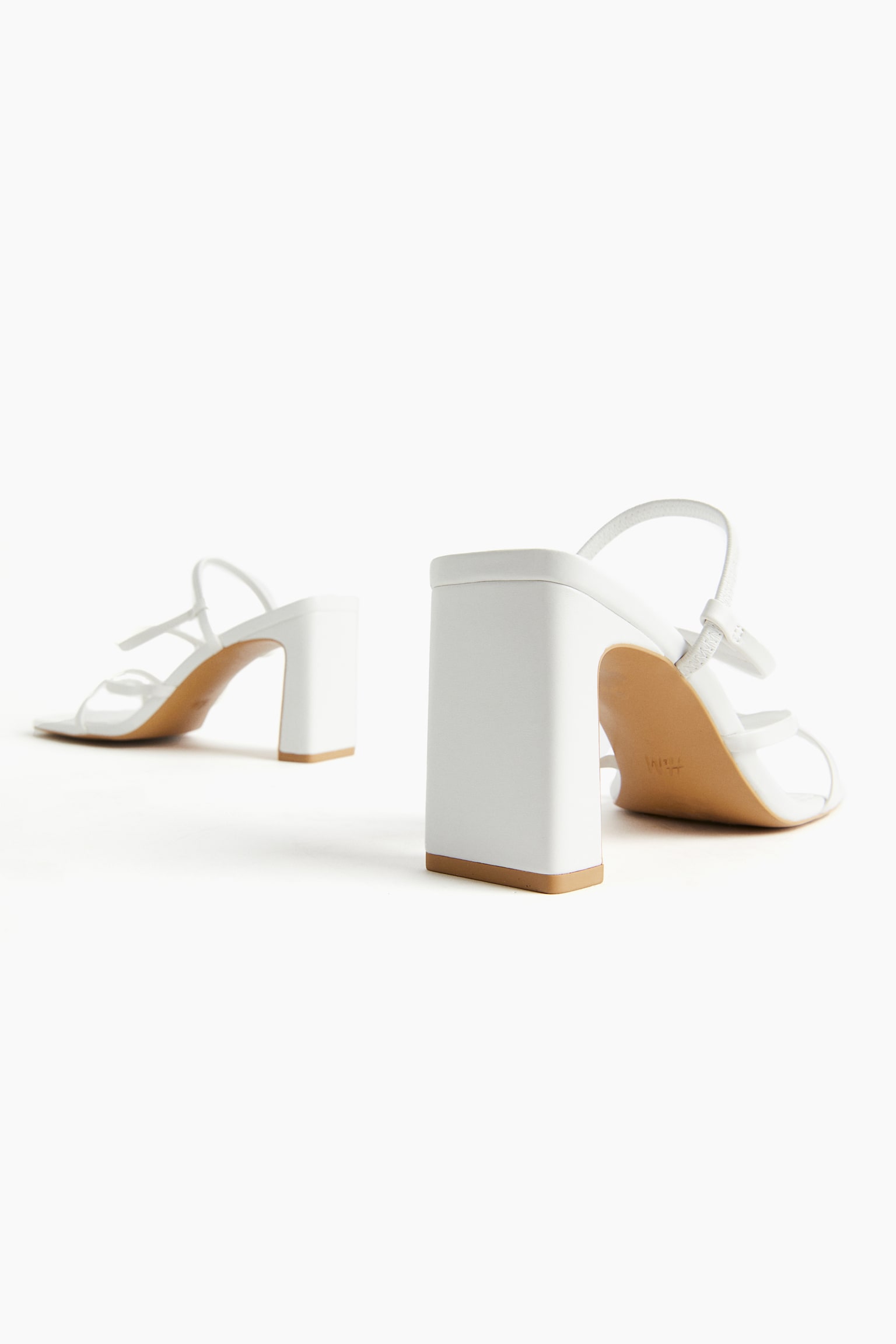 Block-heeled Sandals - White - 3