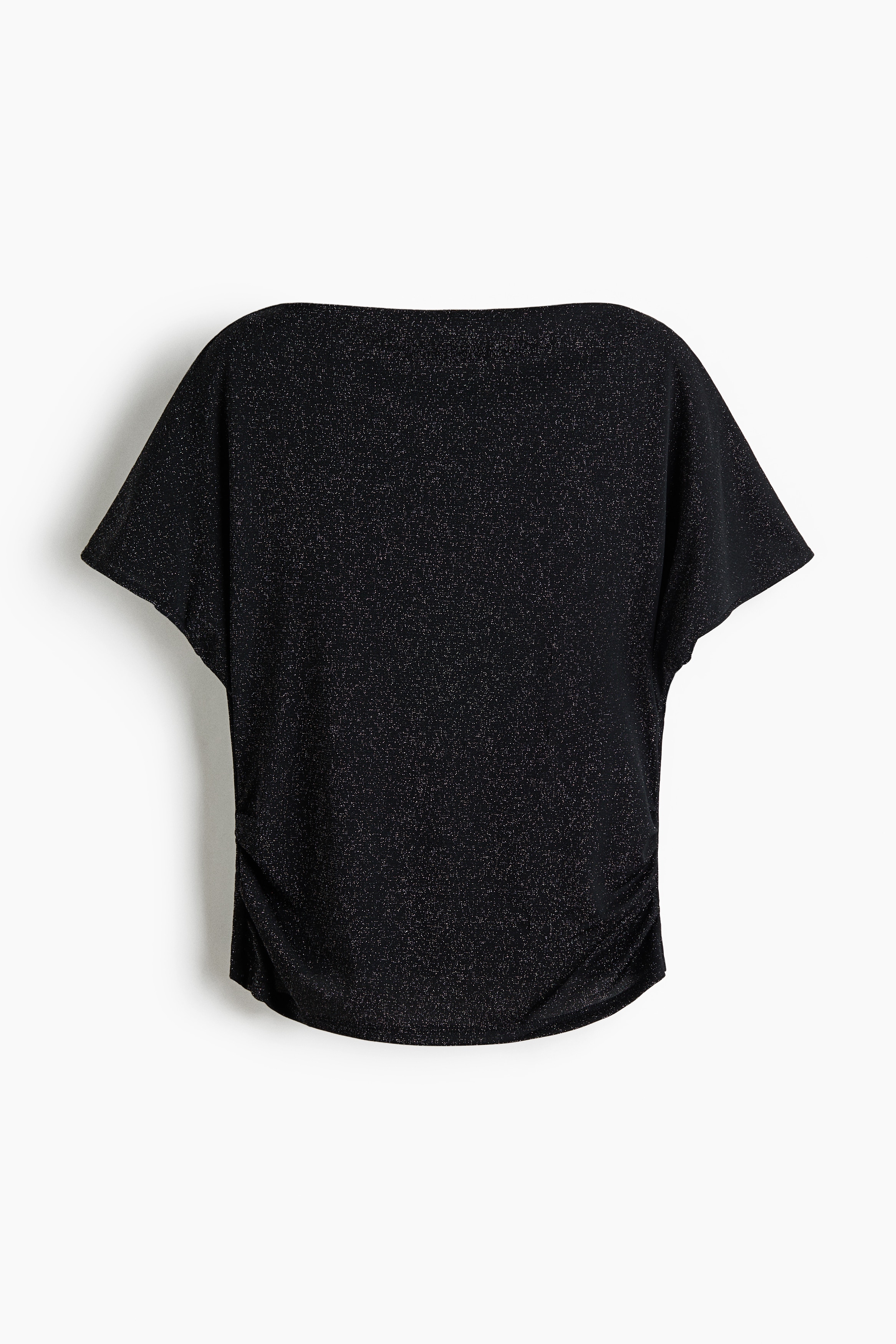 Butterfly-sleeved jersey top