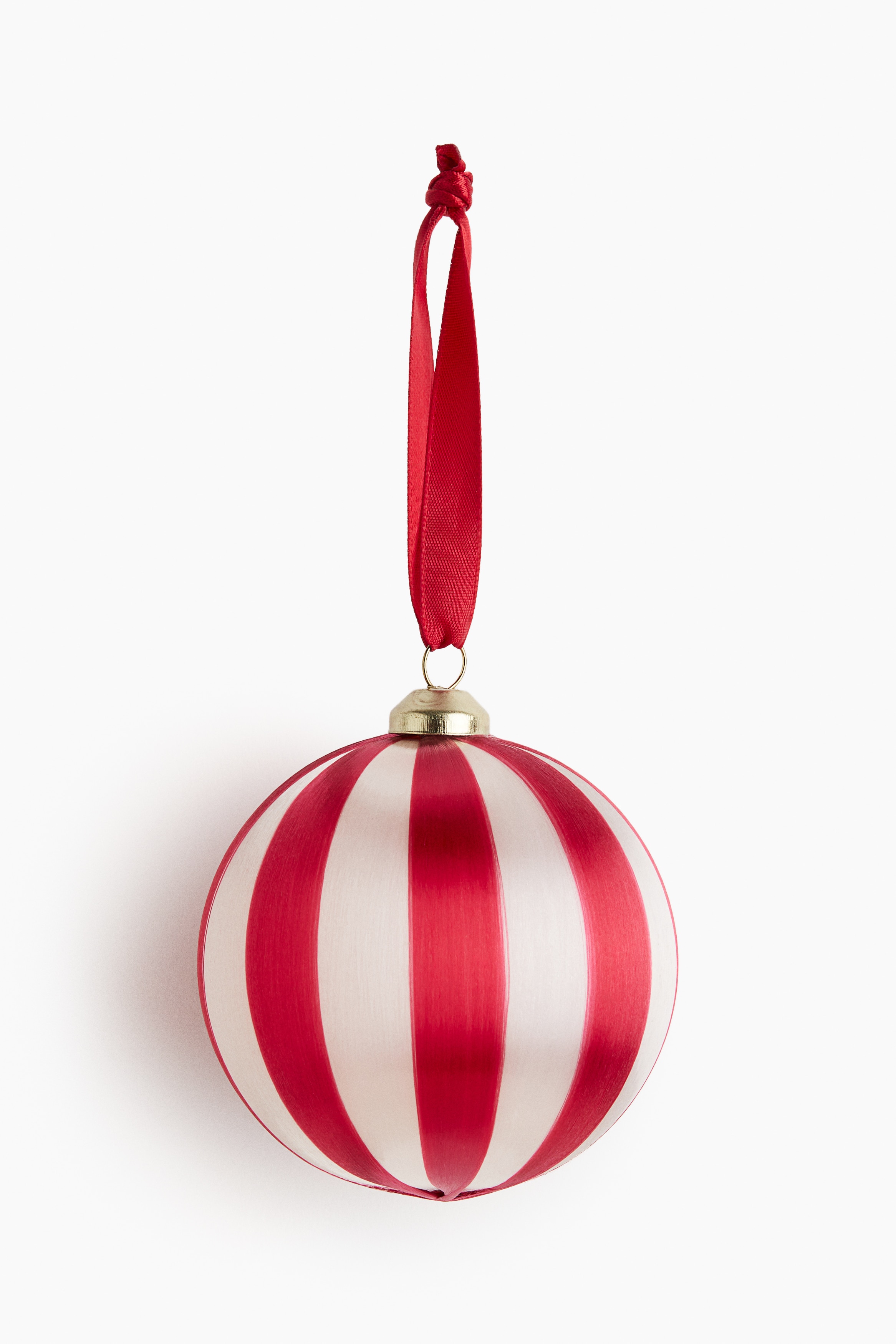 H&M Home  - Satin thread bauble - Red/Striped