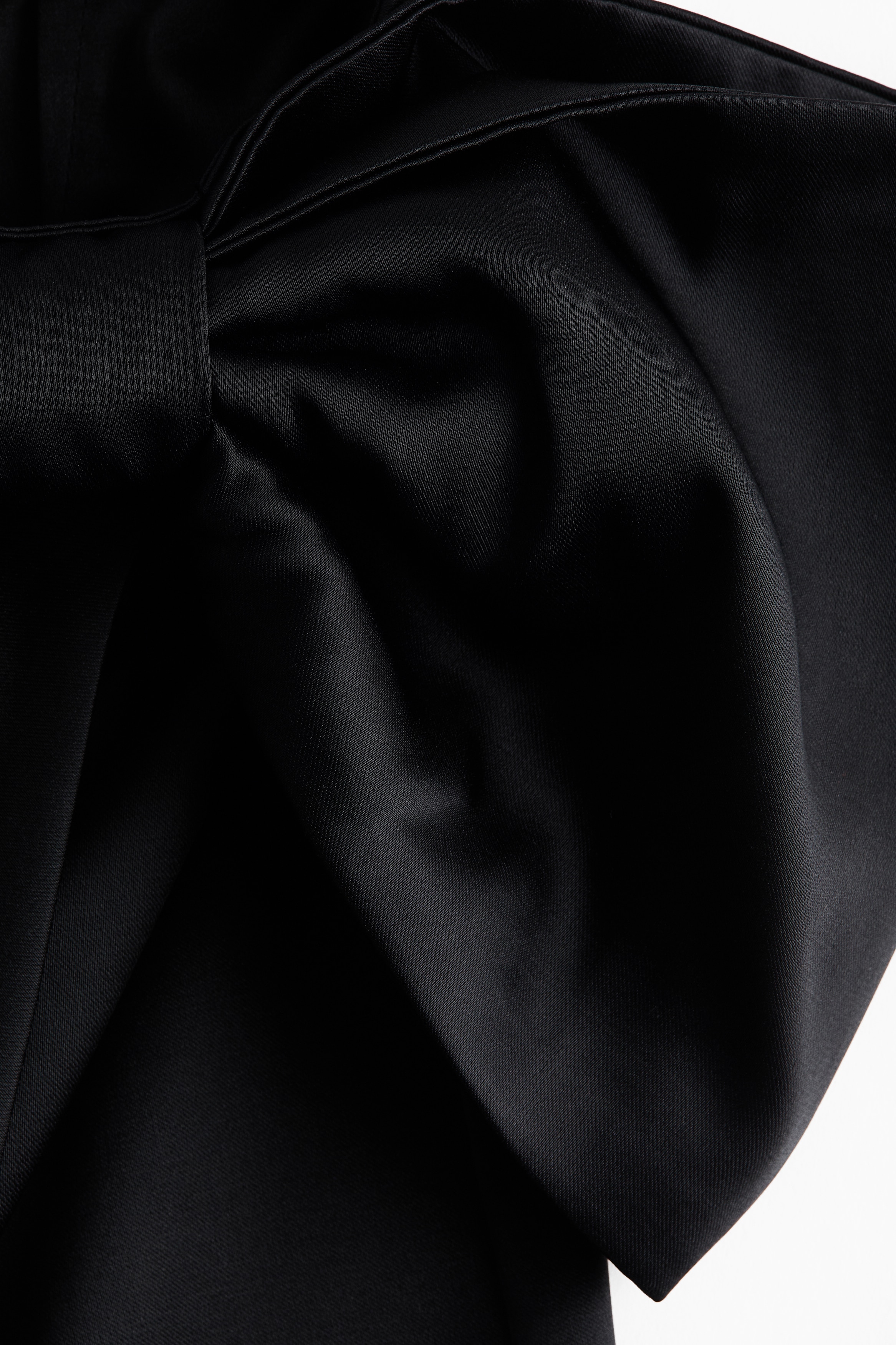 Bow-detail satin skirt