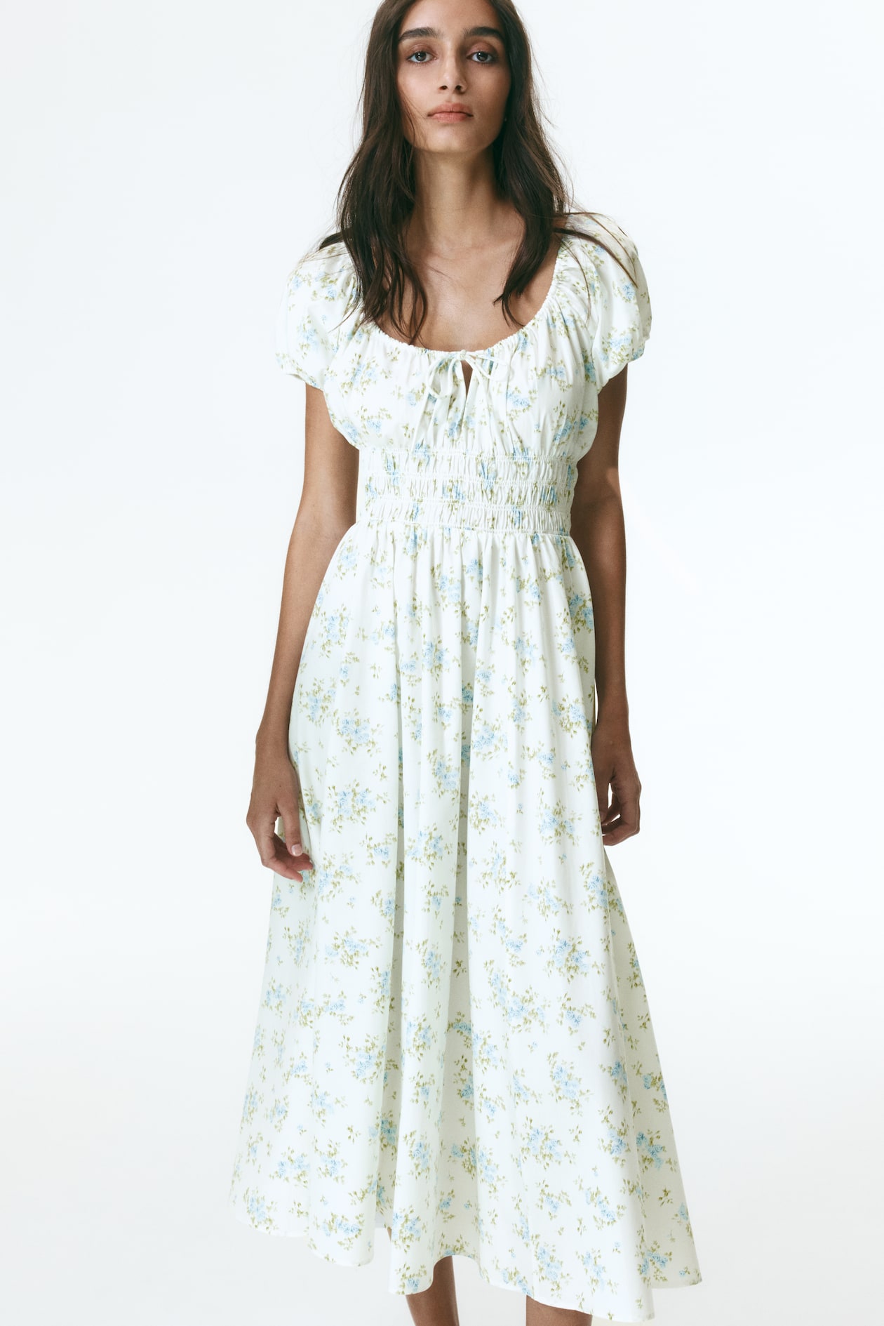 Smocked-Waist Dress