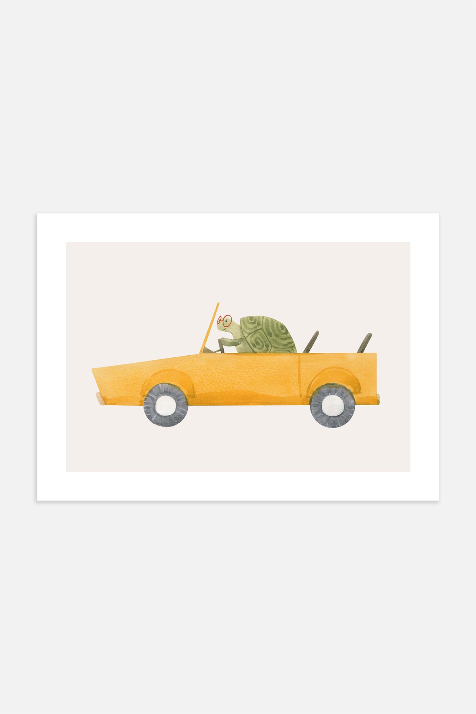 Turtle Ride Poster - Yellow/beige - 1