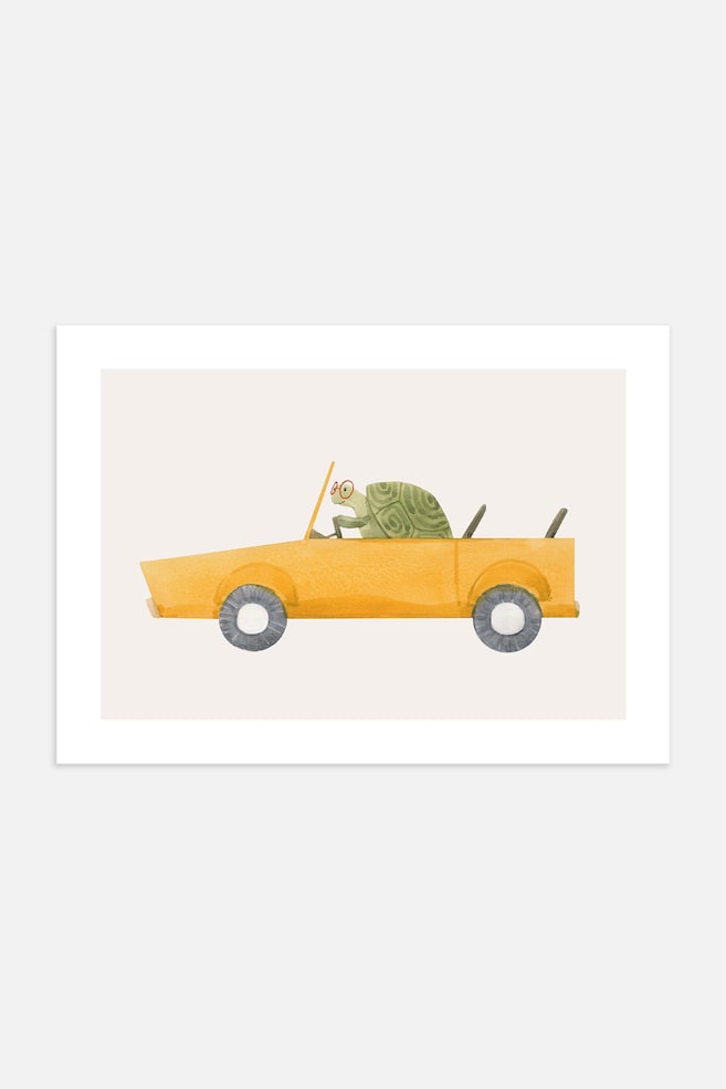 Turtle Ride Poster - Jaune/beige - 1