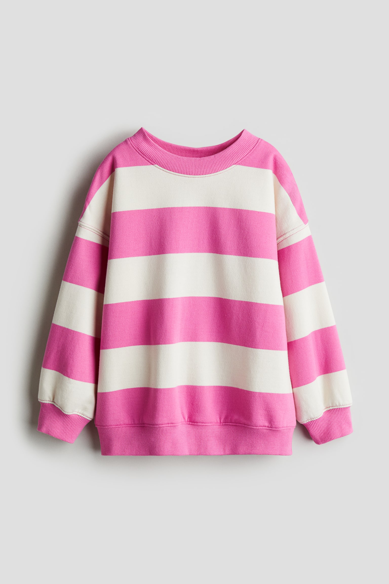 Sweatshirt - Pink/White/Dark grey/Hearts/Light dusty pink/Yellow/White/Striped/Burgundy - 1