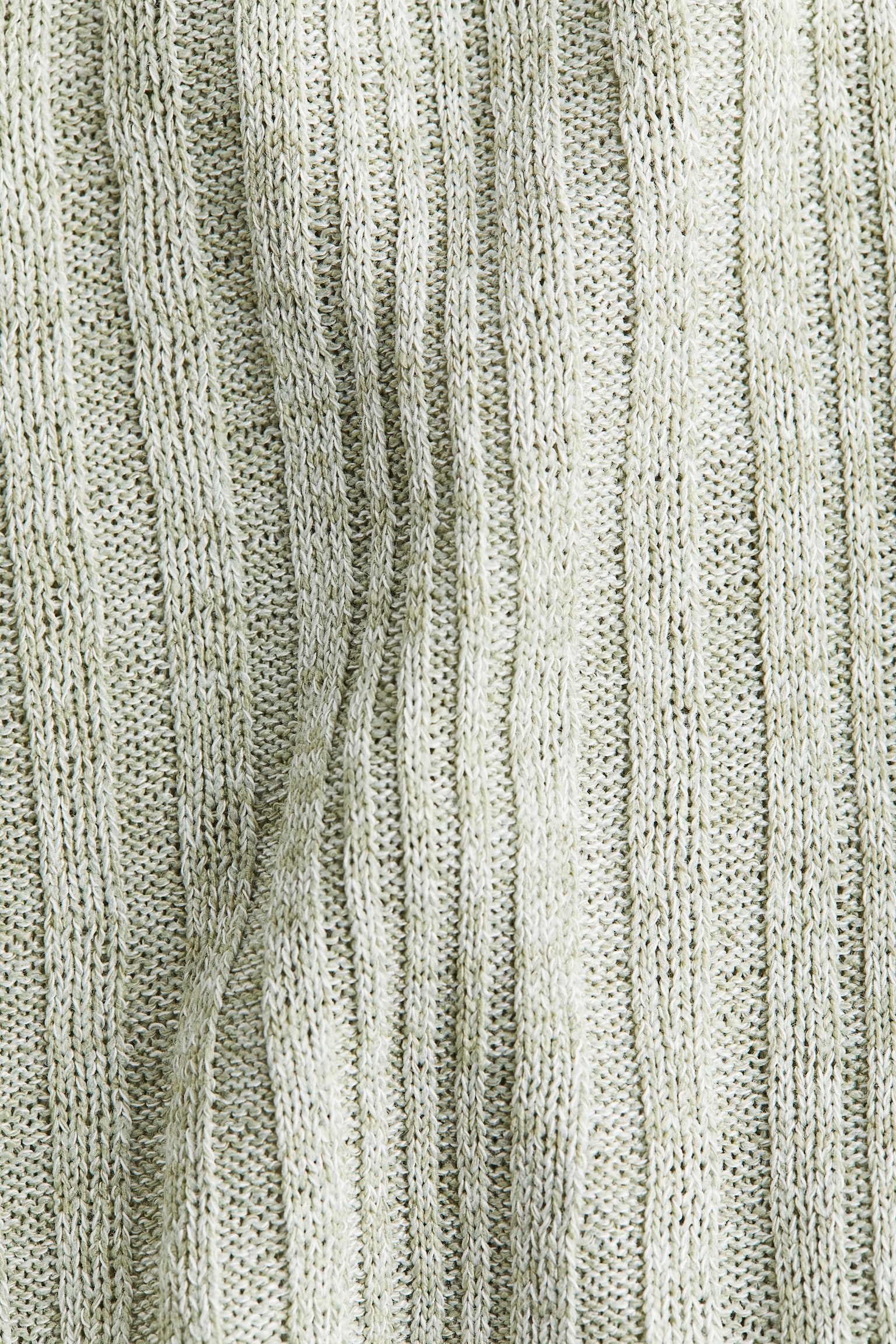 MAMA Rib Knit Dress - Light green marle/Light beige - 7