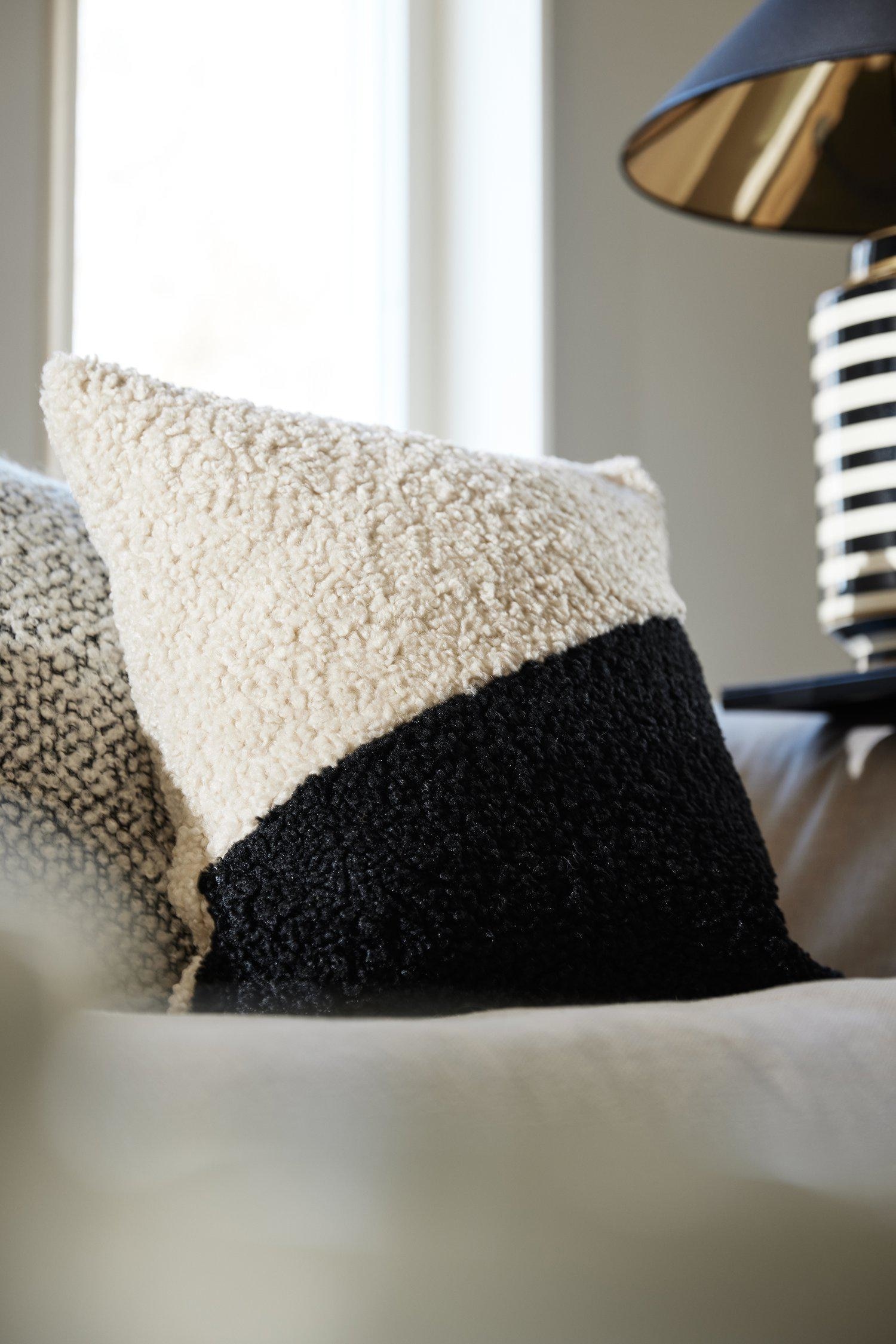 Coussin Teddy - Noir/Vert Mousse