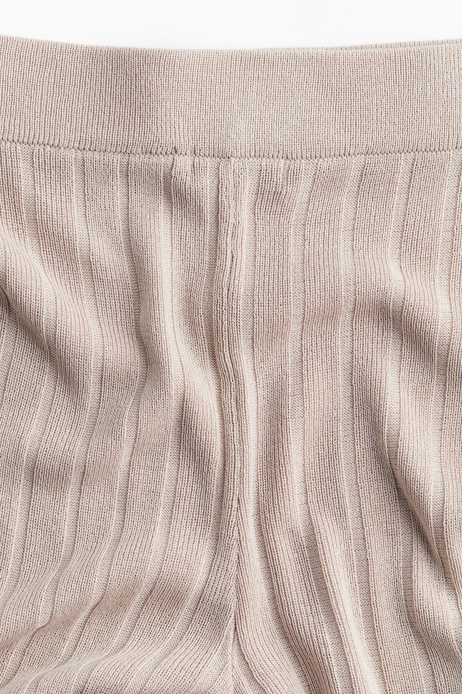 Женские брюки H&M Rib-knit, цвет: Светлый бежевый — фото 2