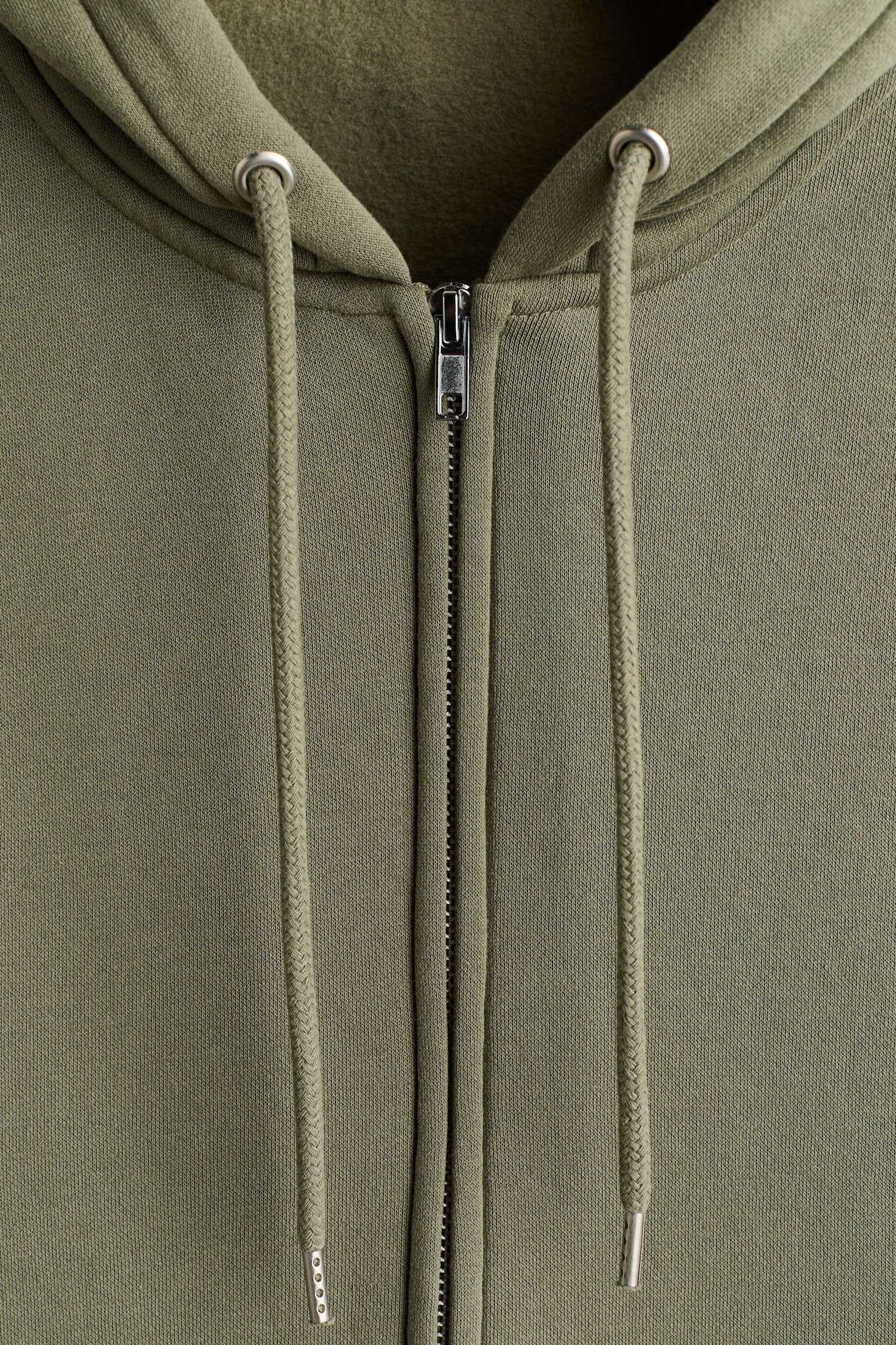 Худі Loose Fit на блискавці - Зелений хакі/Сливовий/Синій/Коричневий/Світло-блакитний/Світло-сірий/Чорний/Темно-сірий/Сірий меланж/Whitw - 3