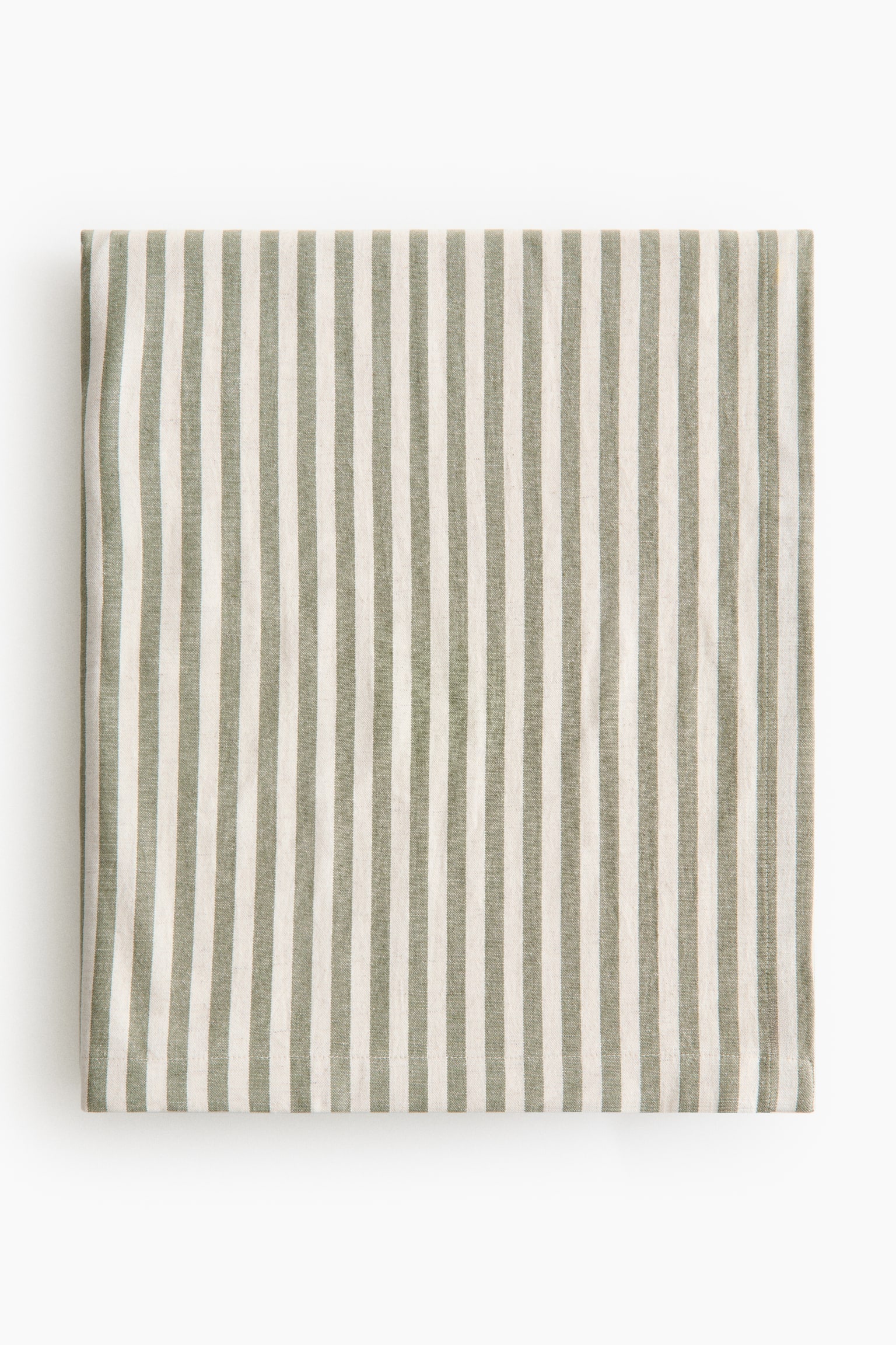 Obrus z domieszką lnu - Zieleń khaki/Paski/Ciemnobrązowy/Paski/Beżowy/Paski/Ciemnobrązowy/Krata gingham/Beżowy/Krata gingham/Zieleń khaki/Krata gingham/Pomarańczowy/Krata gingham/Jasnoróżowy/Paski/Jasnoróżowy/Krata gingham - 1