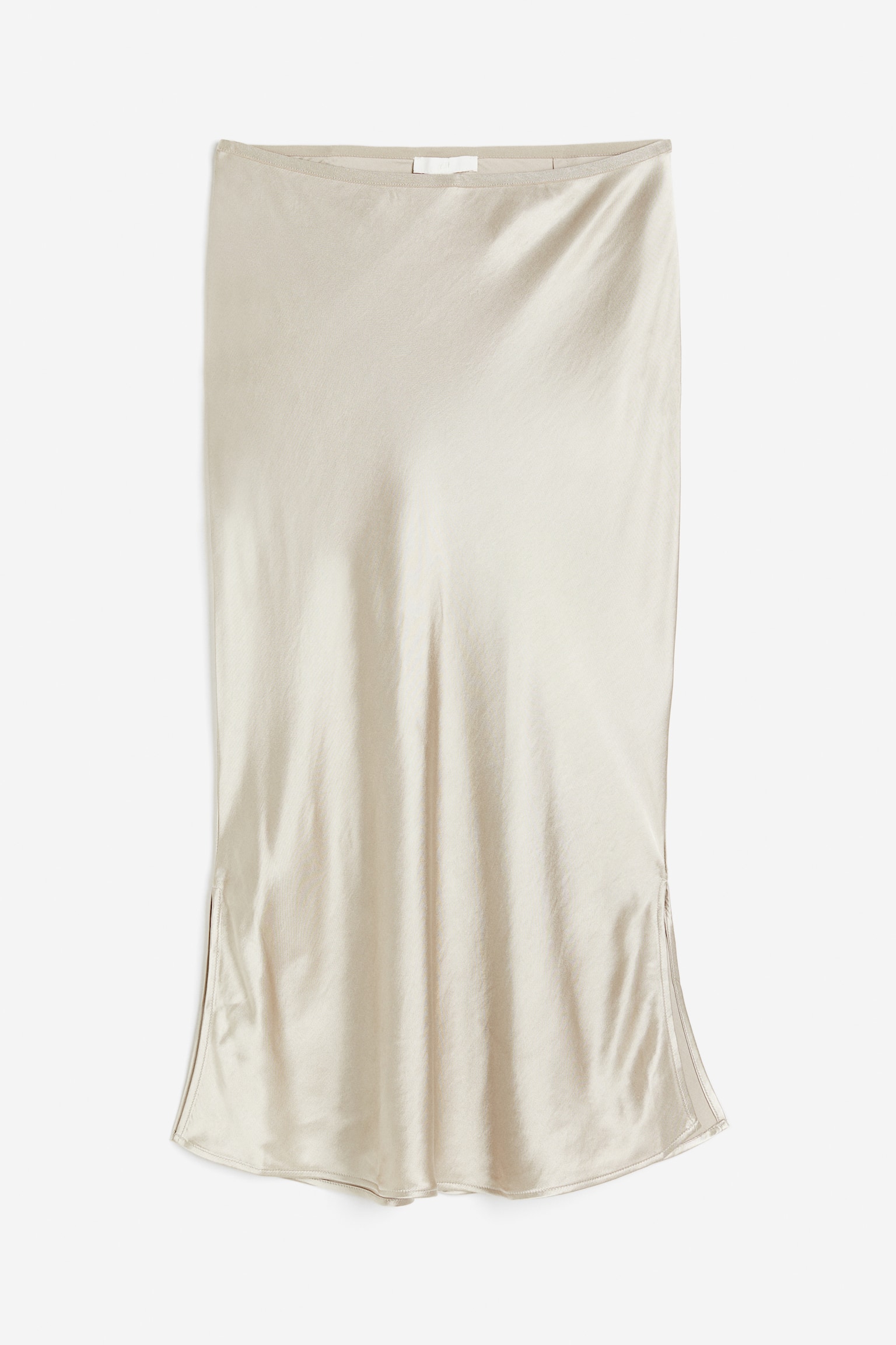 Satin skirt - Light beige - 1