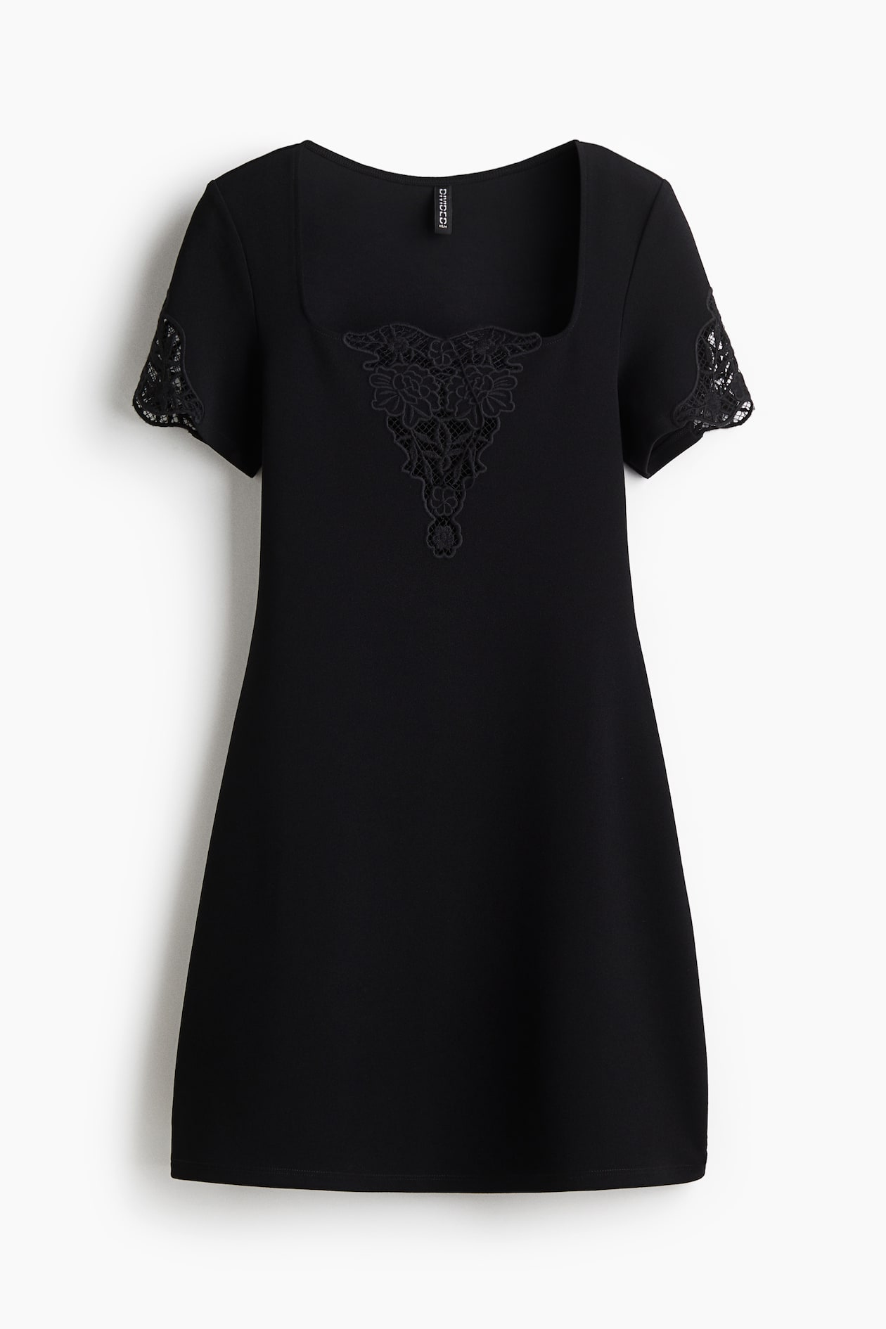 h&m black and white embroidered dress NWT - Beautiful H&M WHITE with BLACK EMBROIDERED DRESS, Size 4