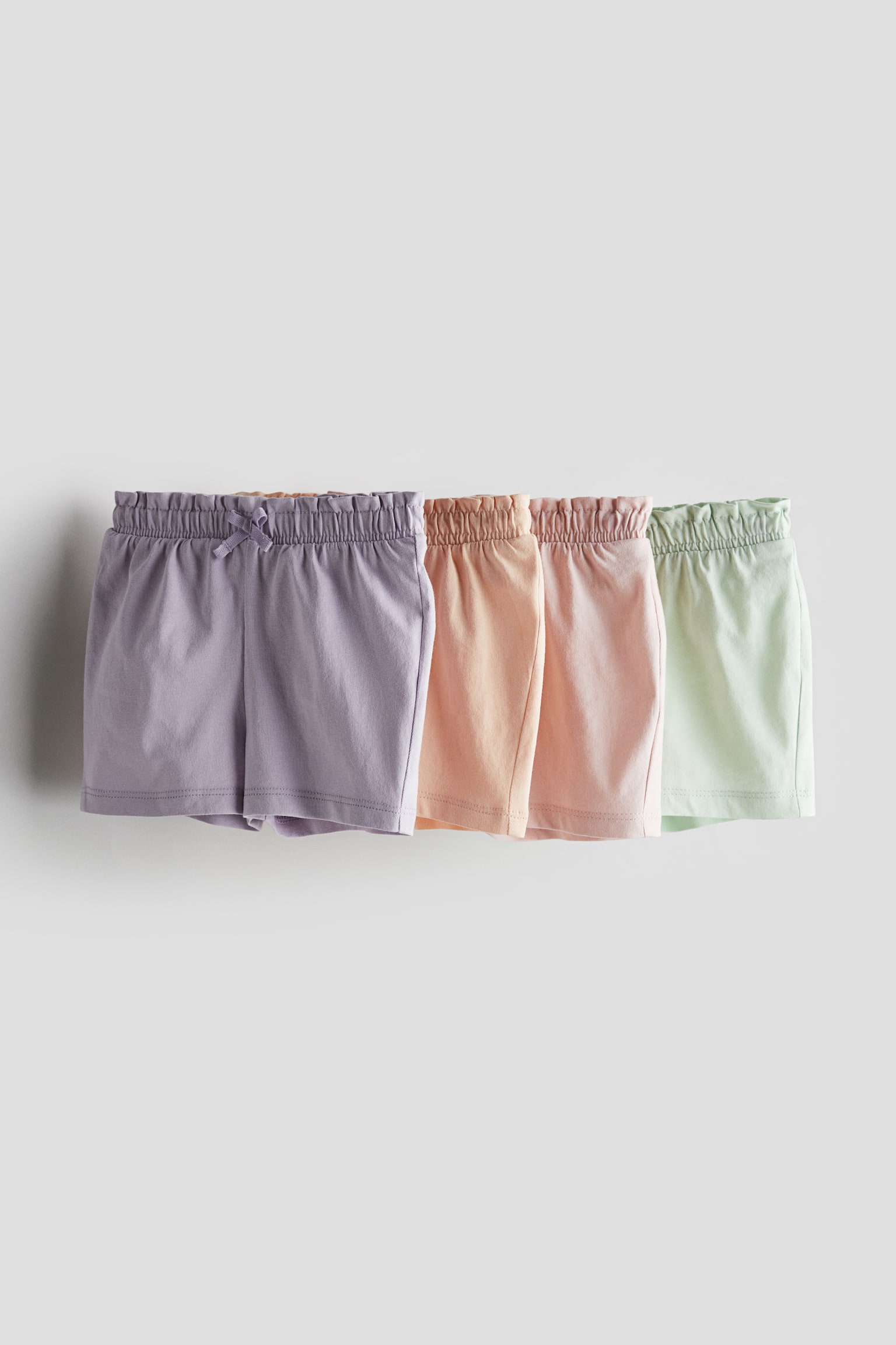 4-pack Jersey Shorts - Light purple/light green/Light khaki green/dark gray - 1