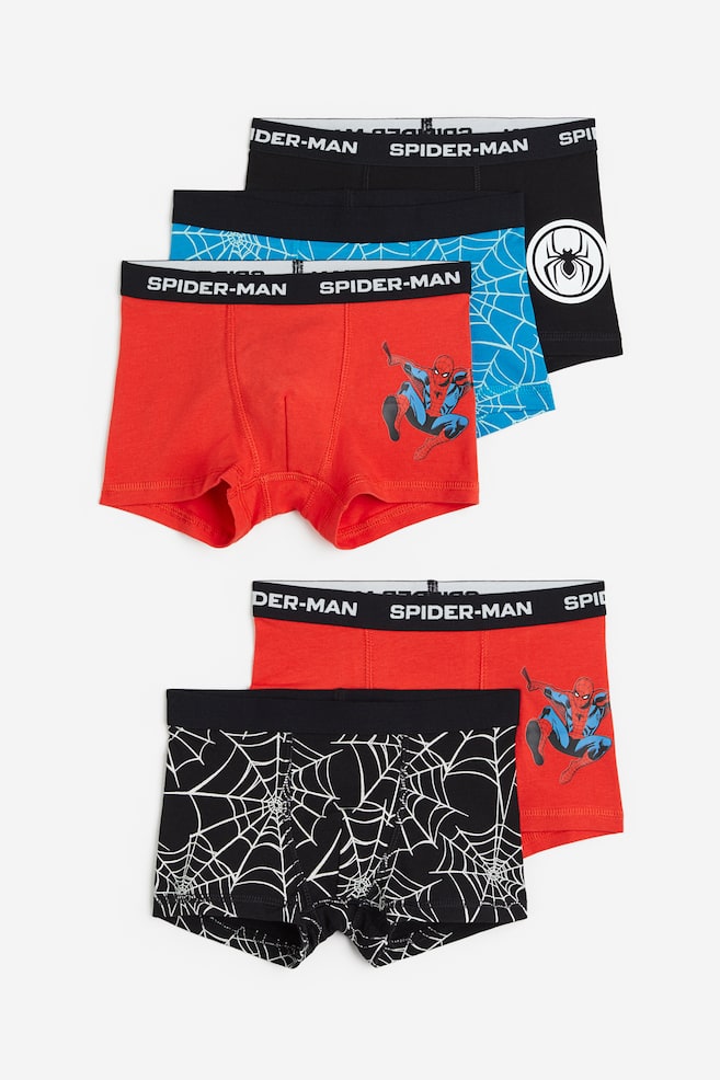 5-pack boxer shorts - Red/Spider-Man/White/Marvel Comics/Turquoise/Pokémon/Red/Spider-Man/dc/dc/dc - 1