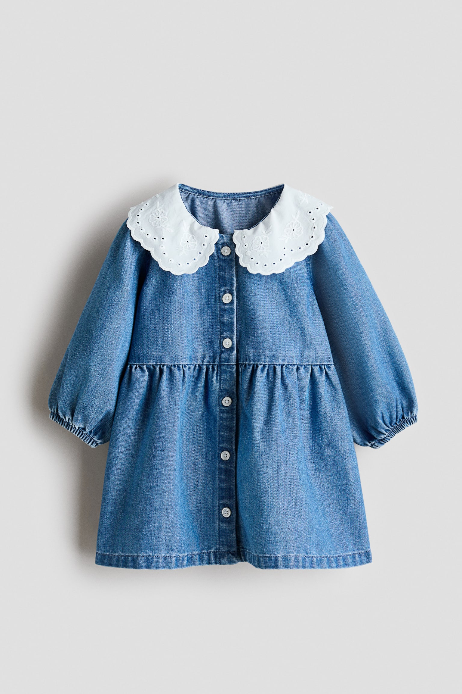 Shirt dress - Denim blue/White/Floral - 1