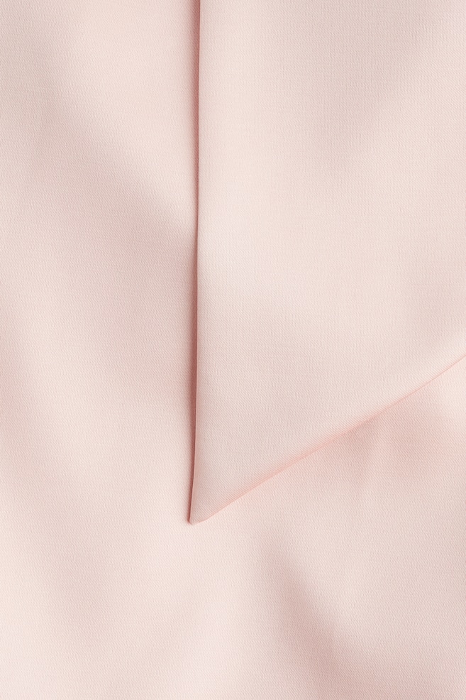 One-shoulderjurk met strik - Lichtroze/Zwart - 1