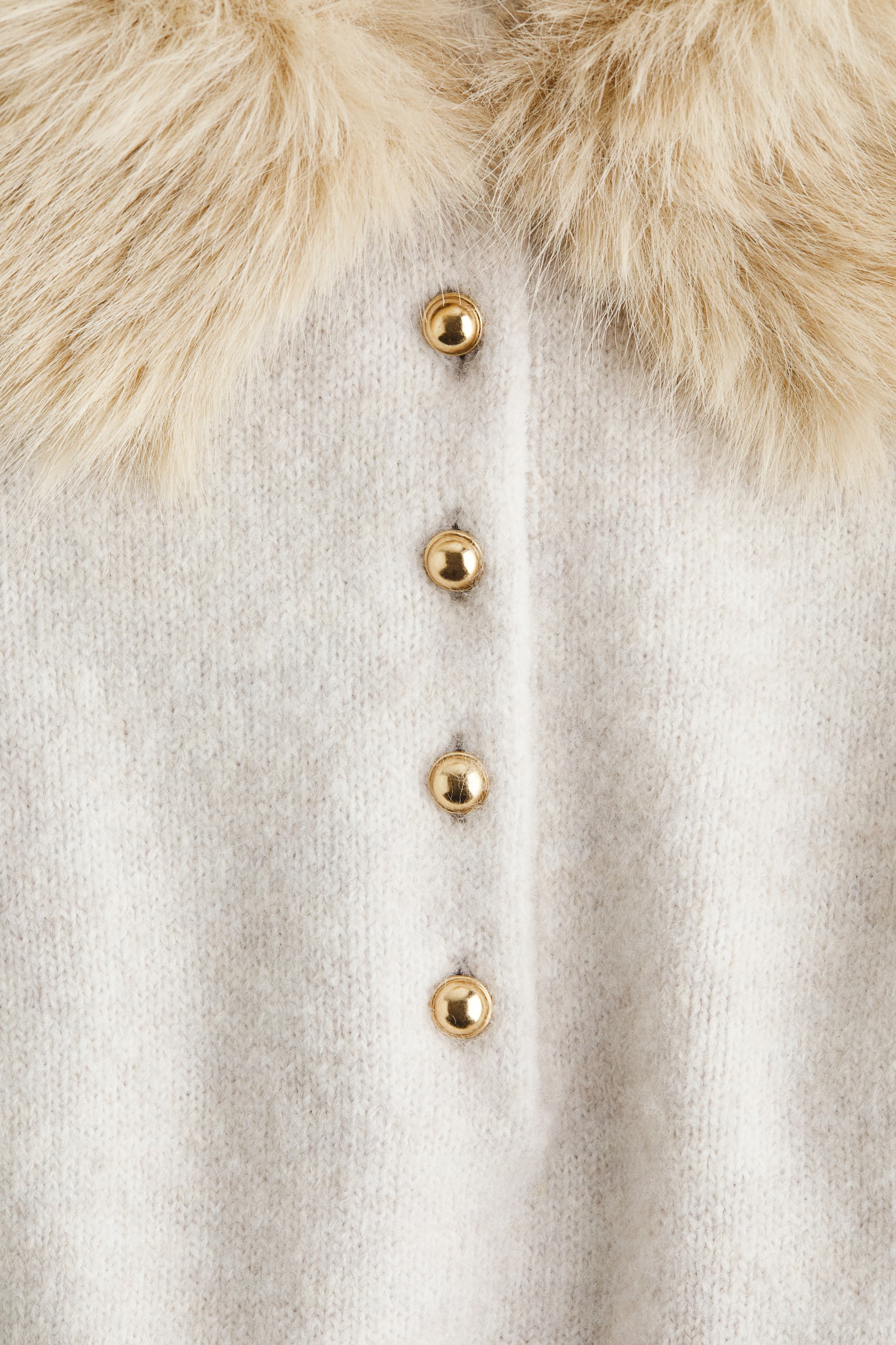 Galléros pulóver - Világosbézs - 4