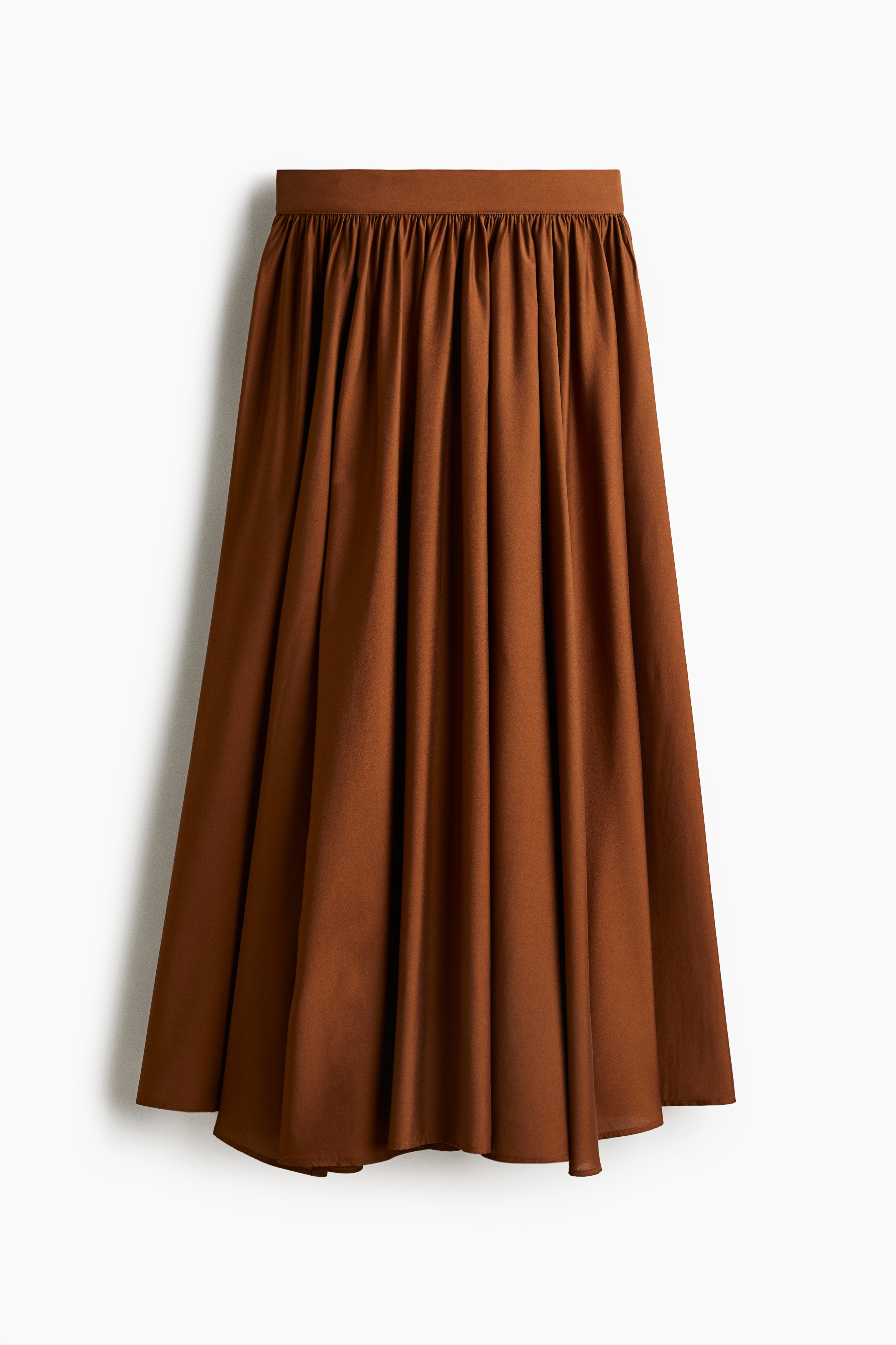 Circular maxi skirt - Brown/Cream/Floral