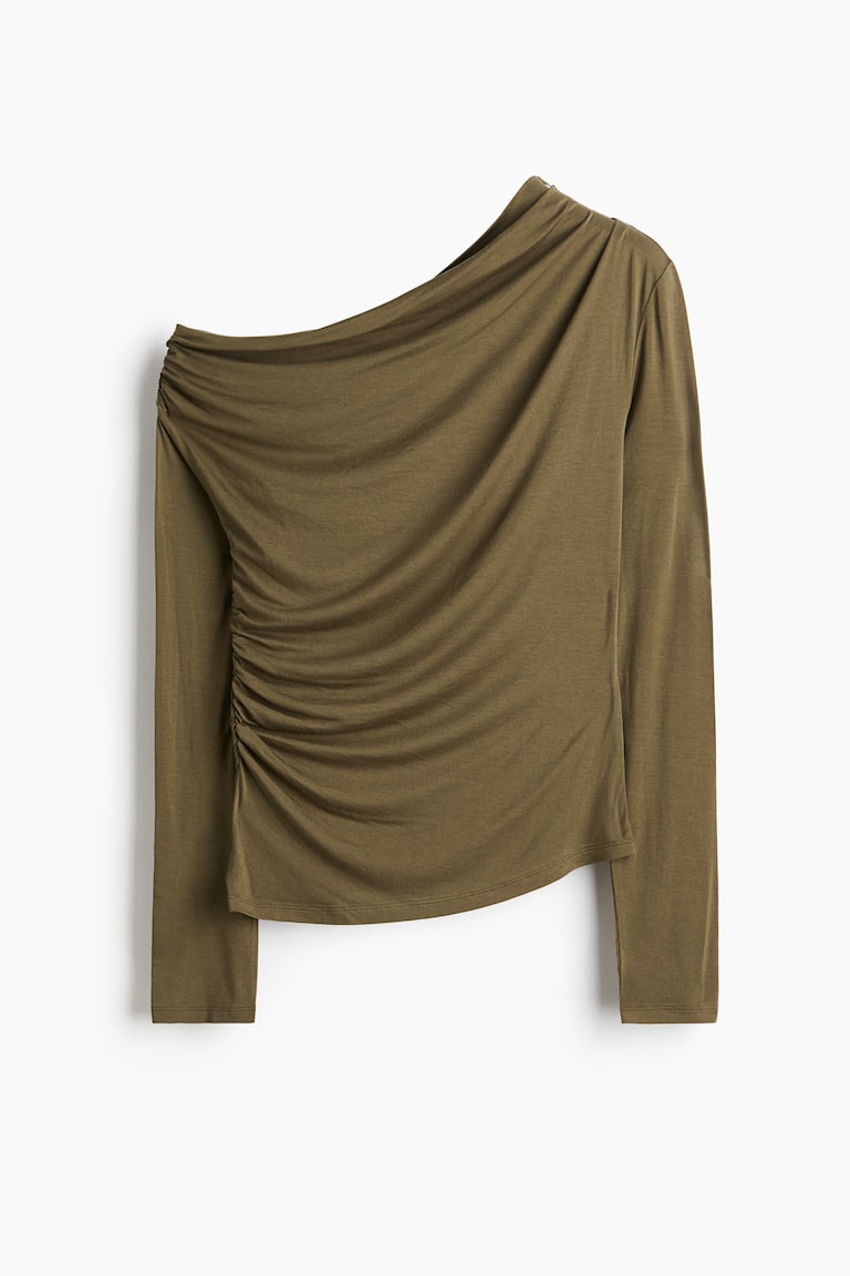 Drapirana bluza na jedno rame