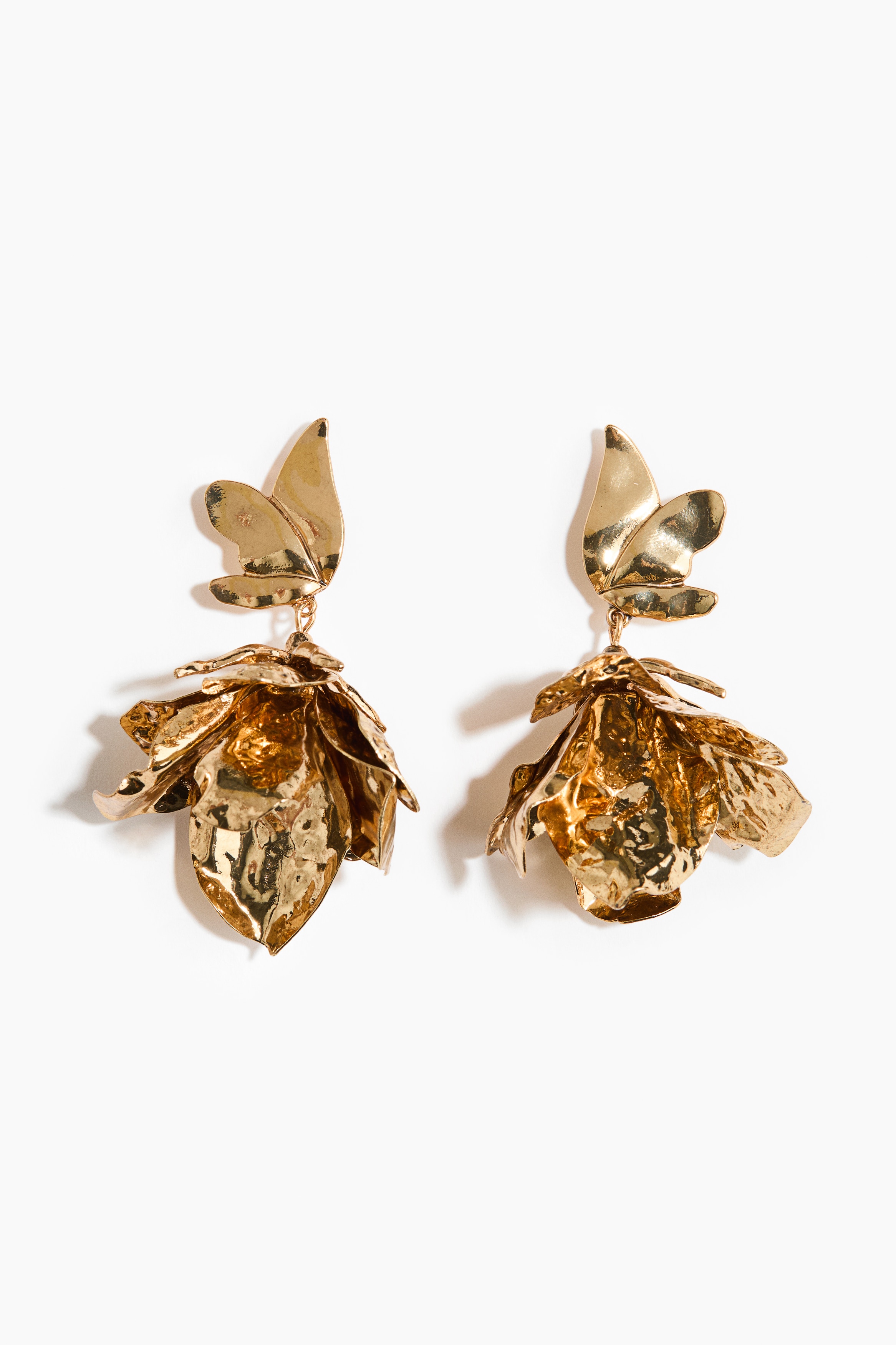 Boucles d'oreilles pendantes - Doré
