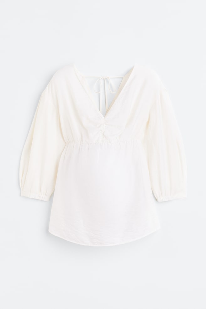 MAMA V-neck blouse - Cream - 1