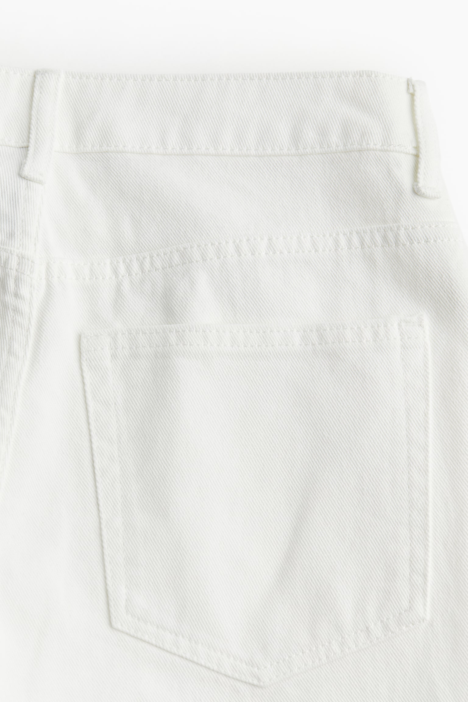 Flared Regular Jeans - White/Denim black - 6