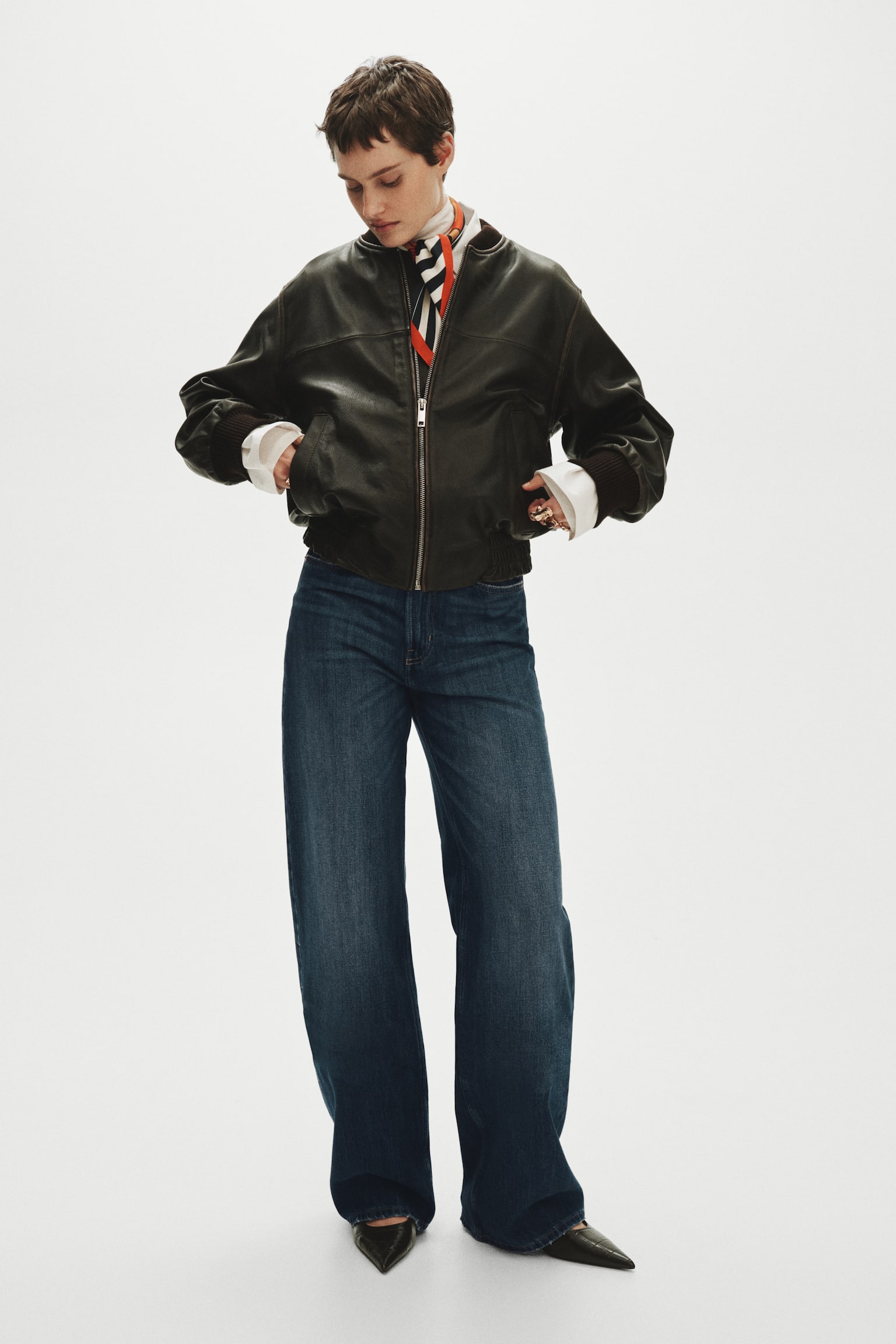 Wide High Waist Jeans - Dark denim blue/Washed black/Denim blue/Navy denim blue/White/Dark denim blue/Dark denim blue/Denim grey/Dark grey/Black/Denim blue - 2