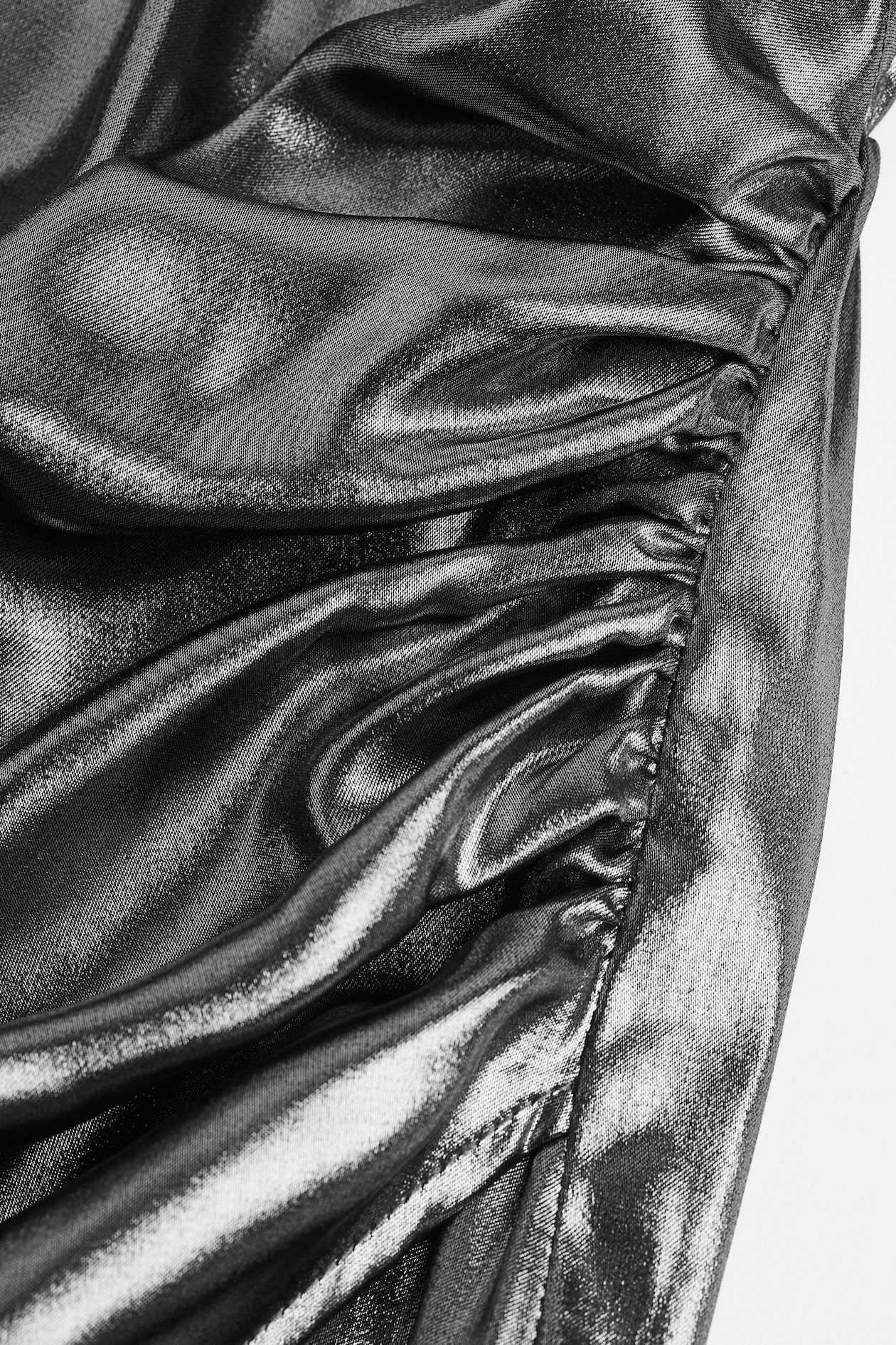 Robe moulante fronc?�e - Argent?� - FEMME | H&M FR