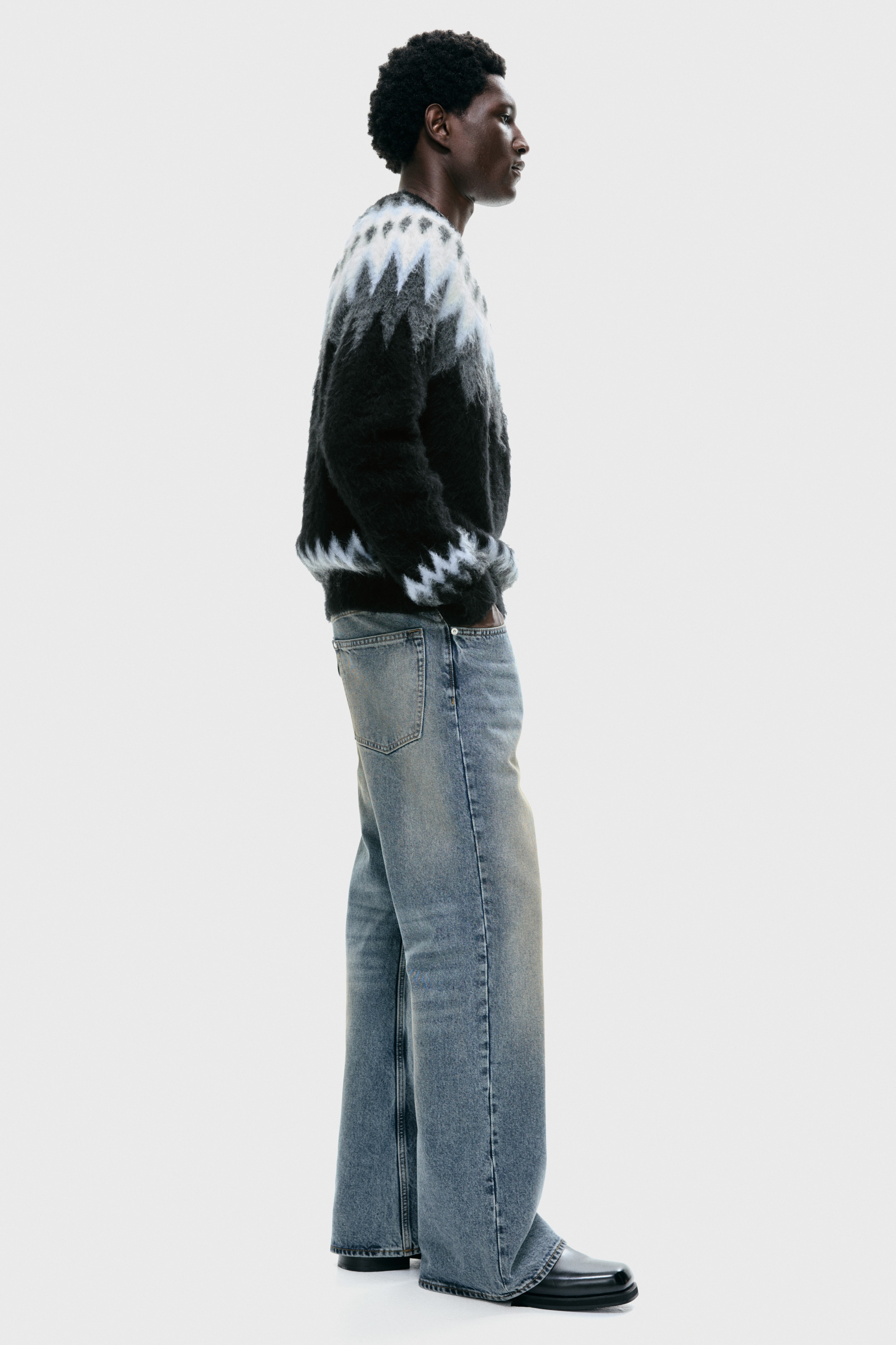 Loose Fit Jacquard-knit jumper