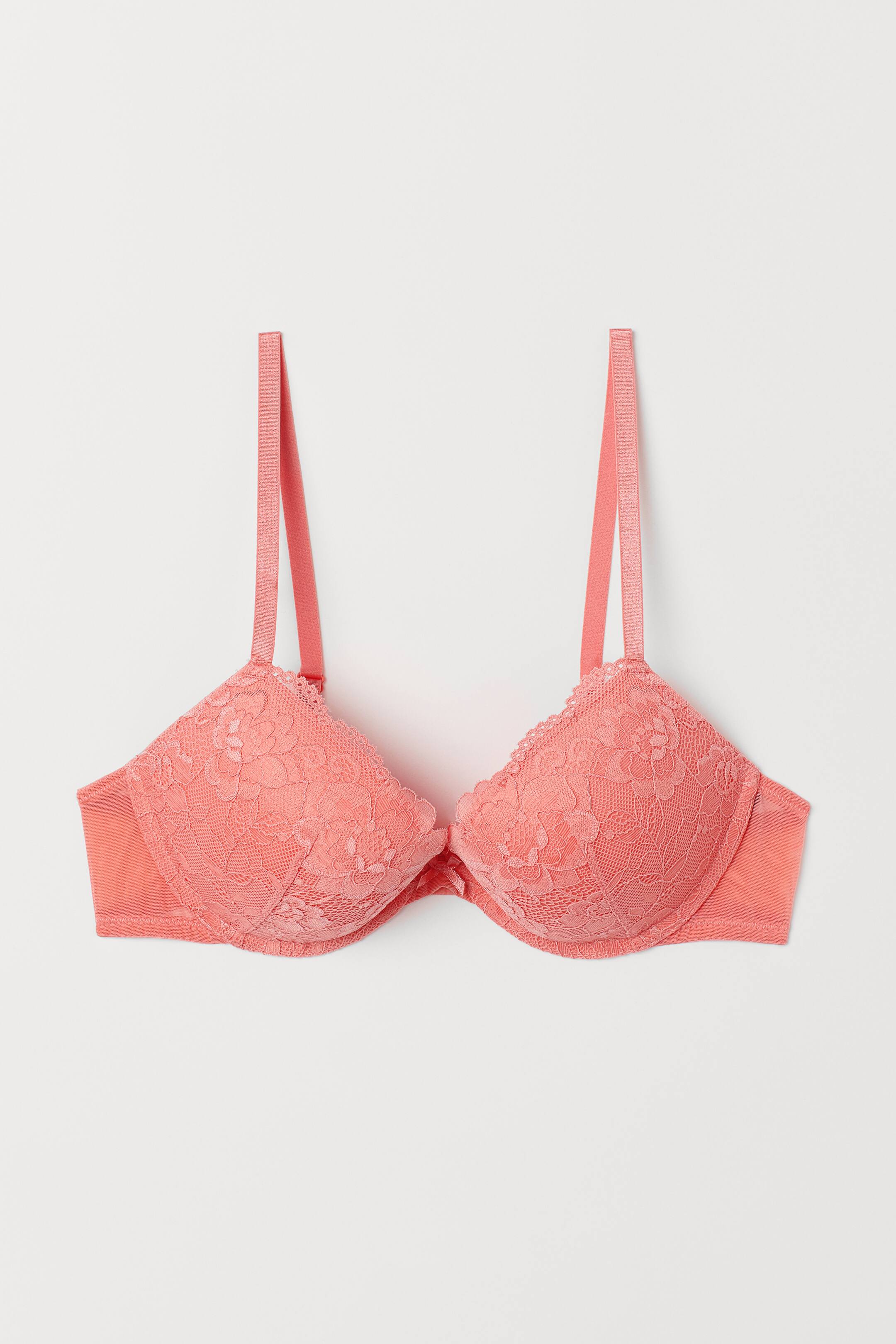 Agrandir l'image: Soutien-gorge en dentelle - Rose fluo - FEMME | H&M FR 1