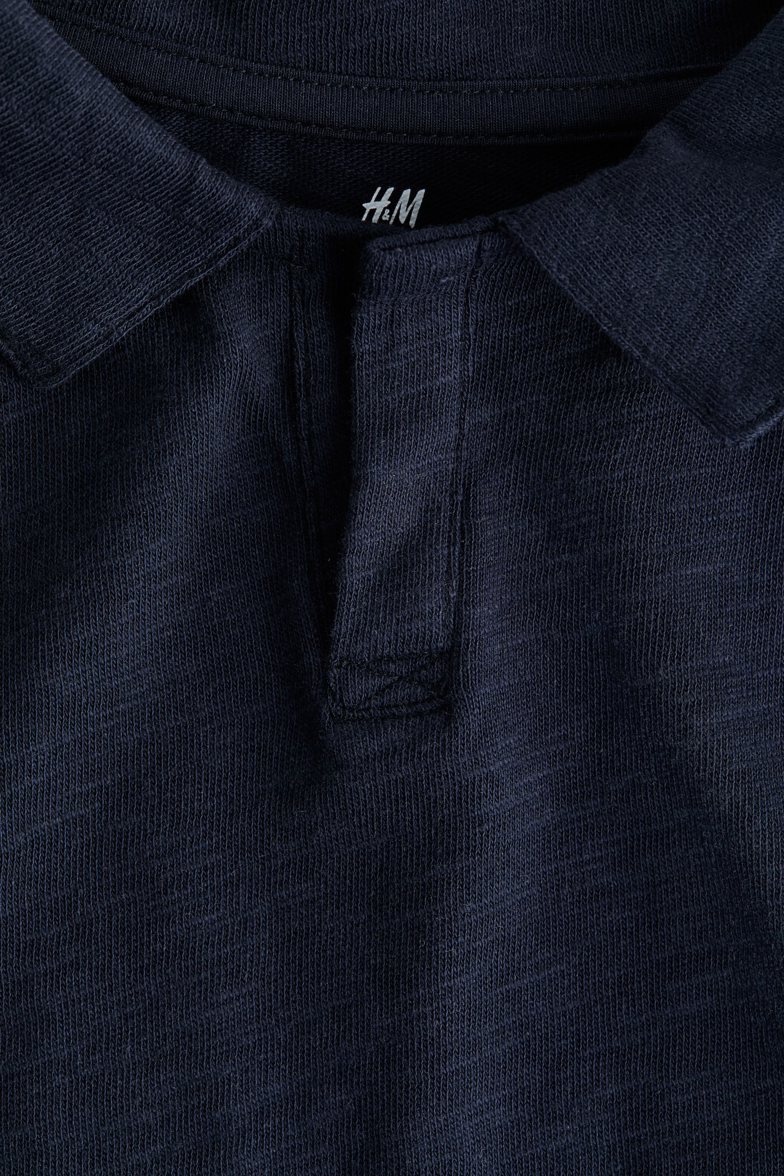 Áo polo bằng cotton jersey - Màu xanh tím than - 2