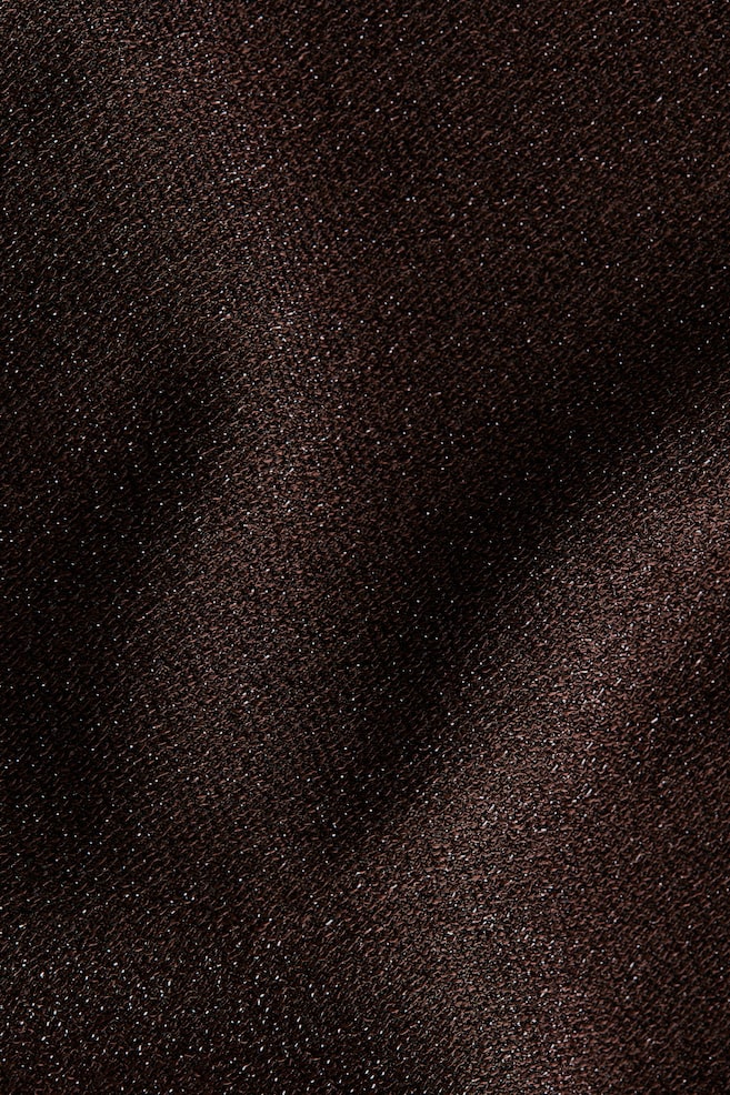 Robe scintillante à épaulettes-Marron foncé - 4