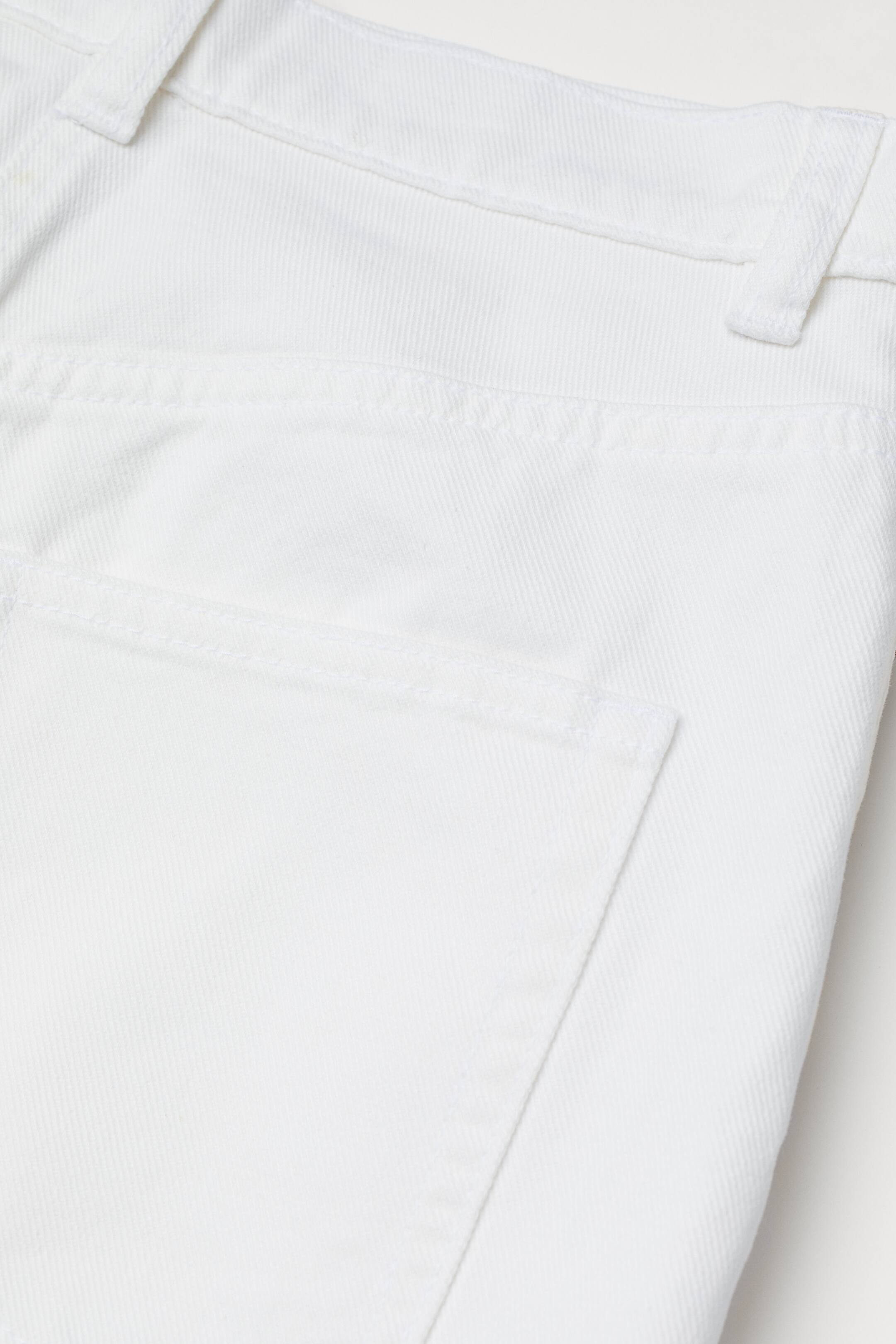 Denim skirt - Mini - White - Ladies | H&M GB