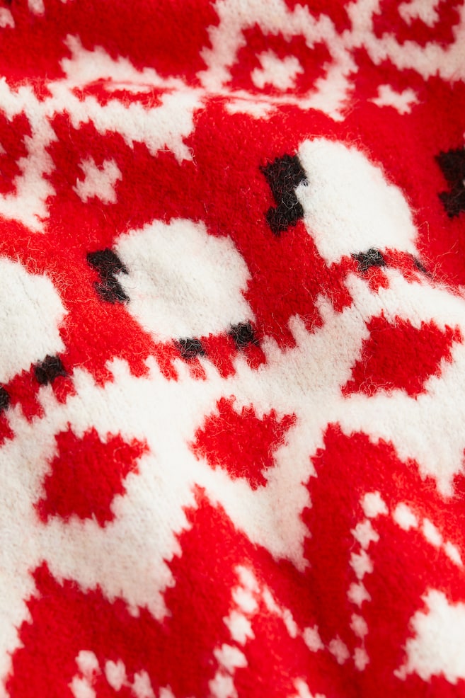 MAMA Jacquard-knit jumper - Red/Patterned/Black/Patterned - 2