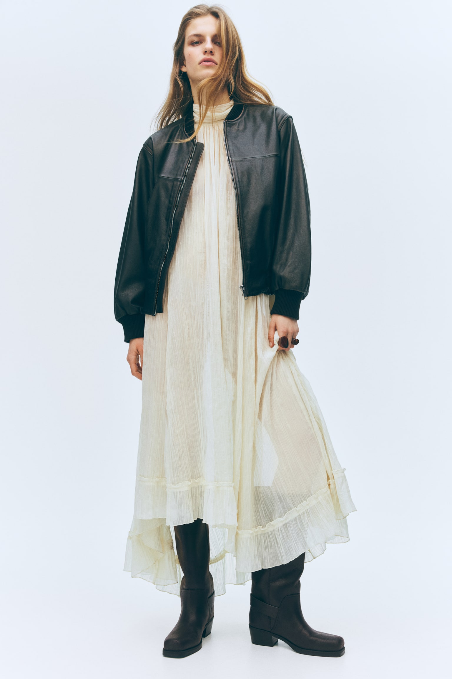 Knee-high boots - Dark brown - 4