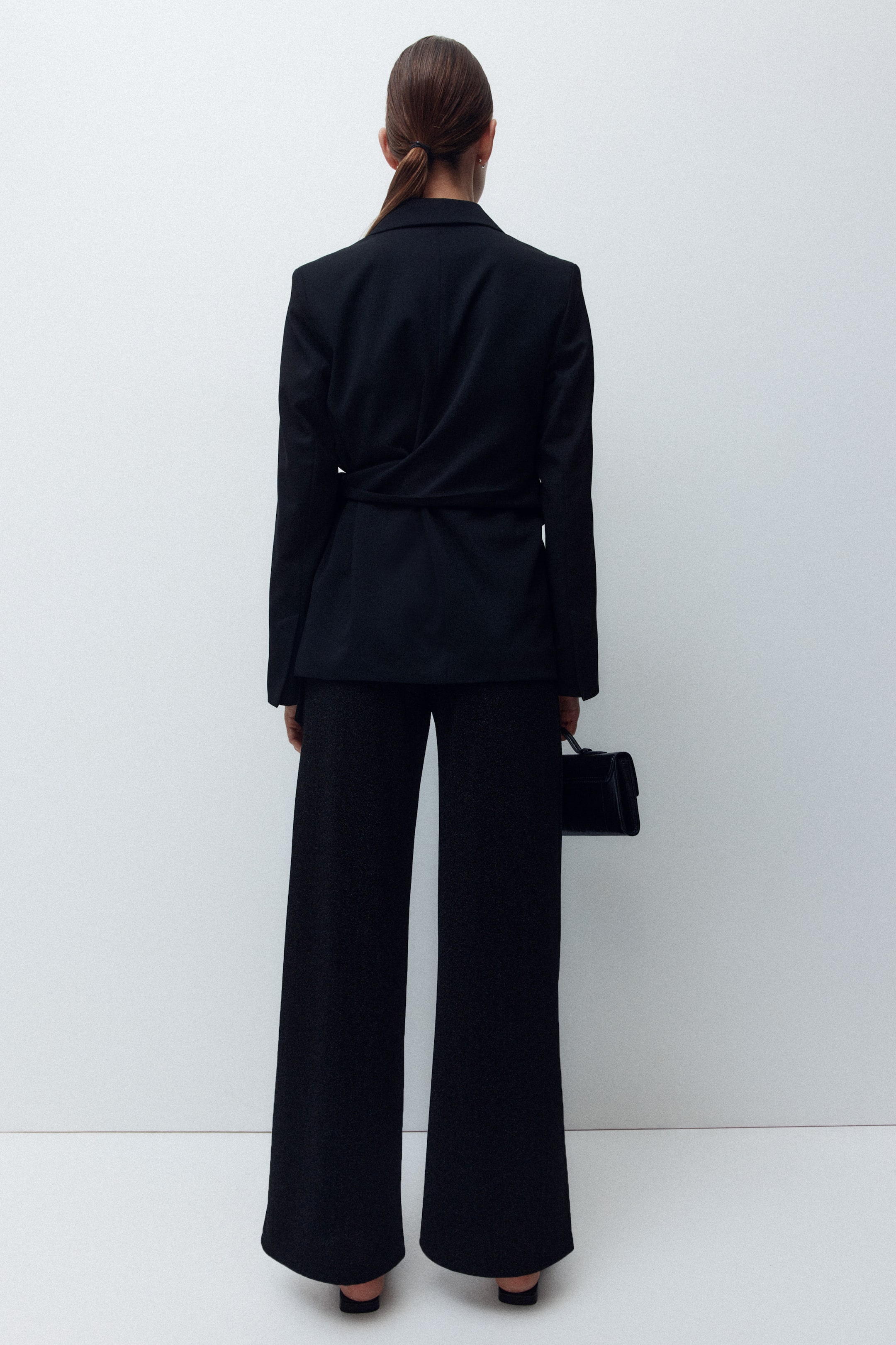 View larger image: MAMA Straight trousers - Black - Ladies | H&M GB 4