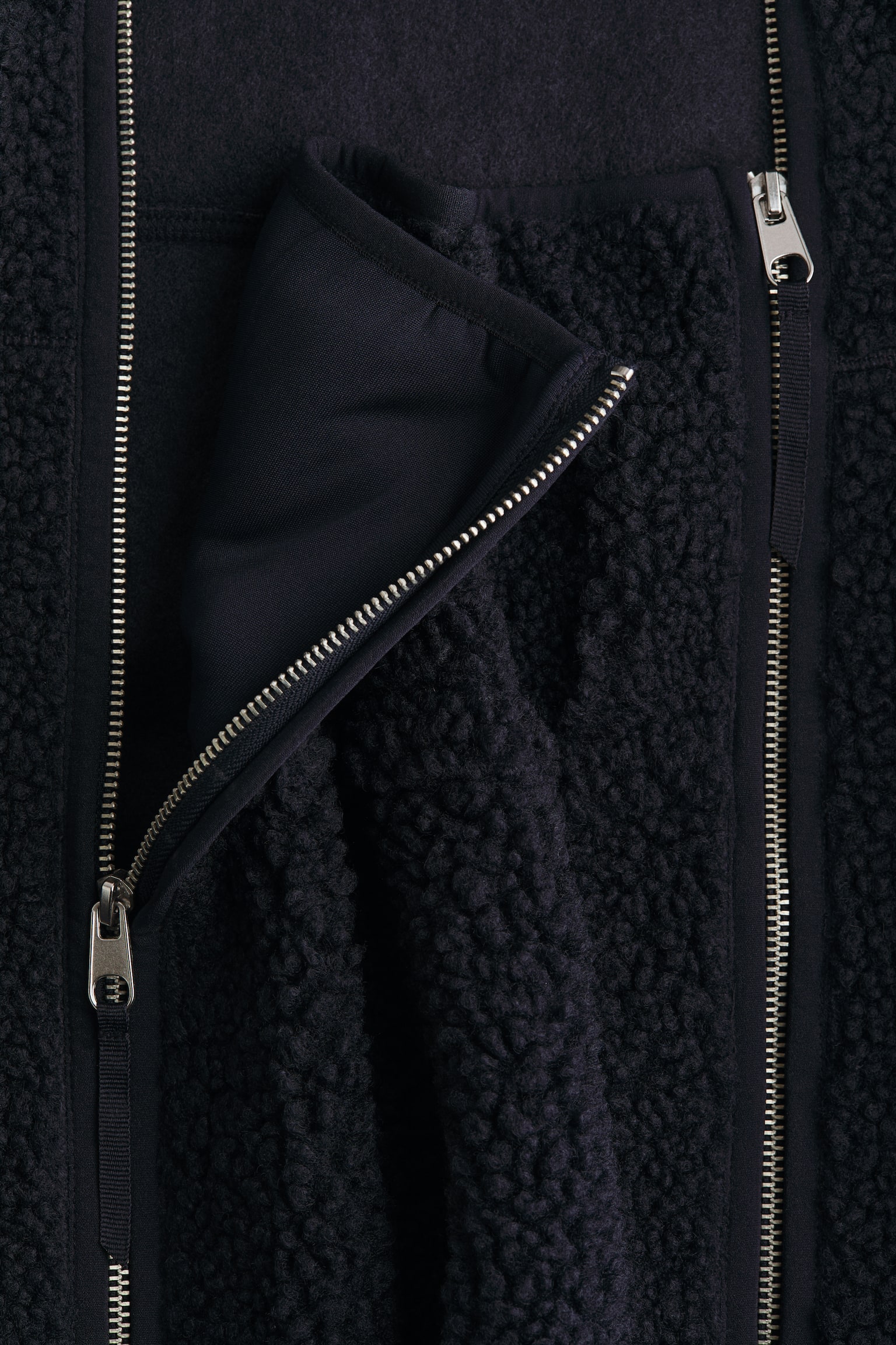 MAMA Chamarra portabebé Before & After en peluche - Azul marino/Crema/Beige/Verde caqui oscuro/Dark brown/Negro - 3