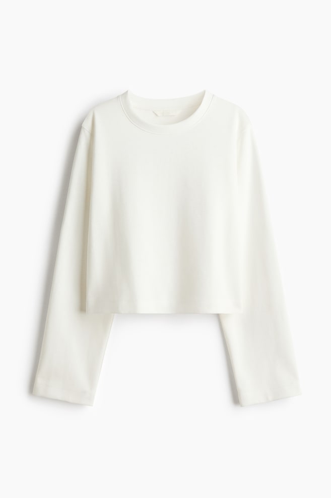 Short interlock top - White/Dark brown/Bright red/Pale yellow - 1