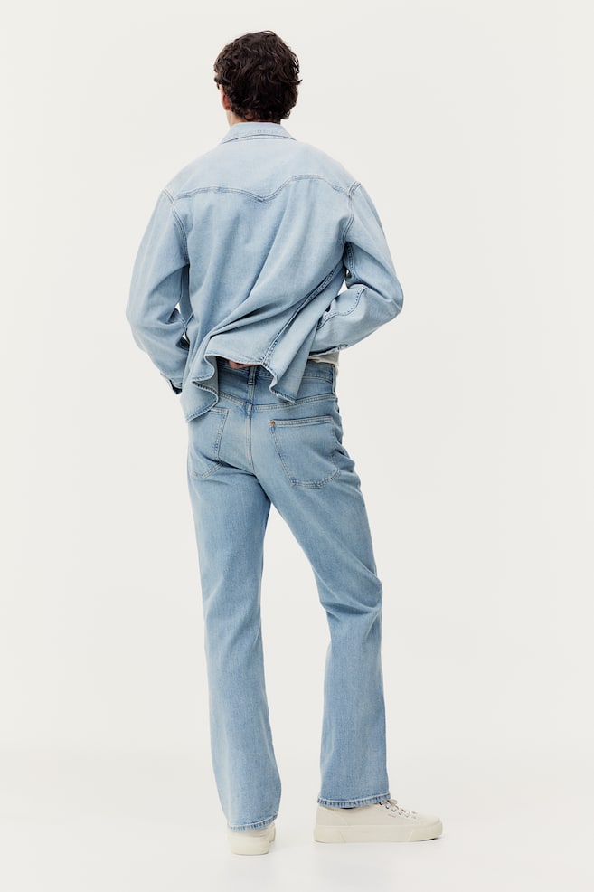 Flared Slim Jeans - Bleu denim clair/Denim noir - 4