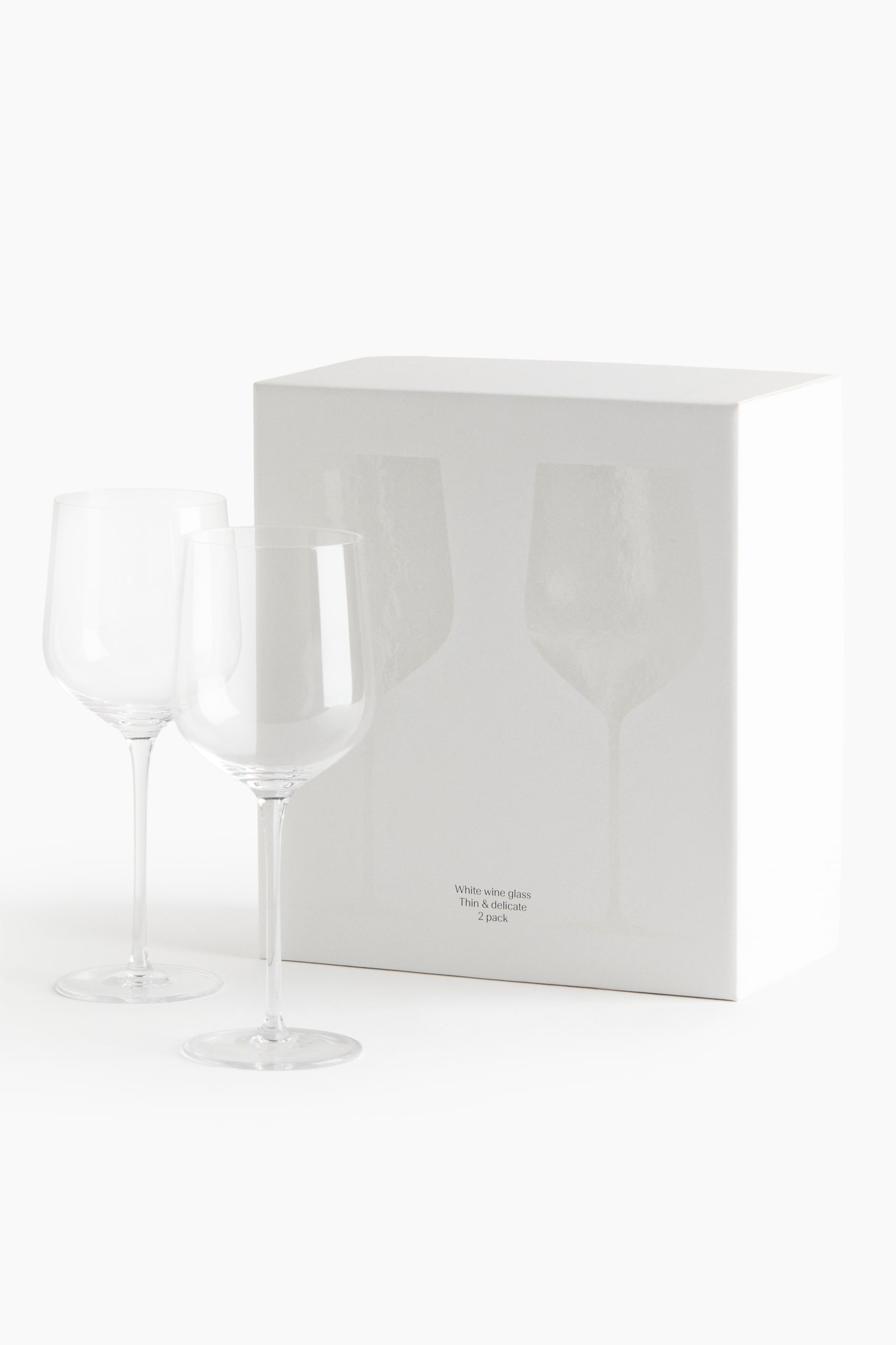 Pack de 2 copos de vinho branco - Transparente - 3