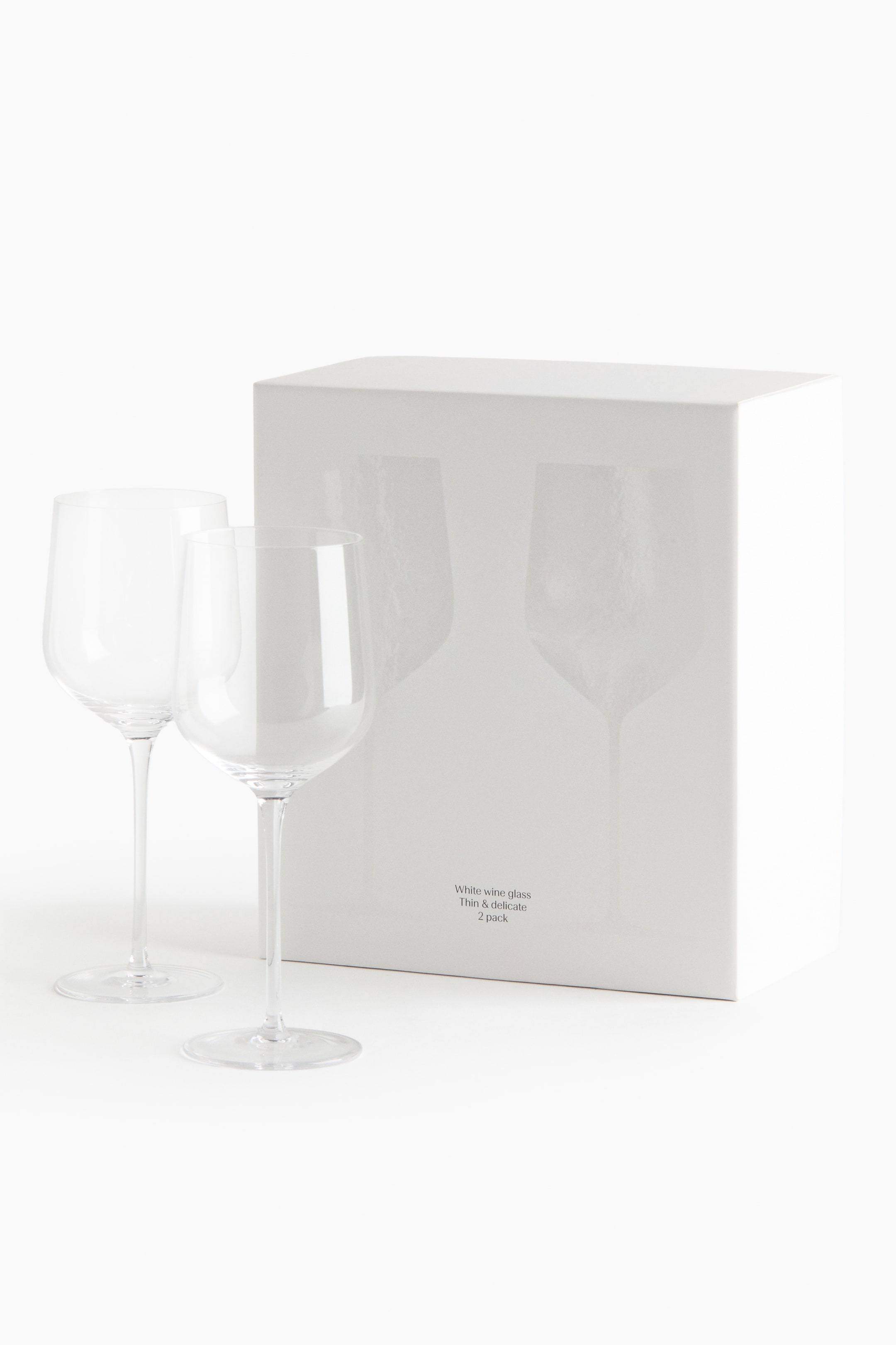 Ver imagem maior: Pack de 2 copos de vinho branco - Transparente - HOME | H&M PT 6